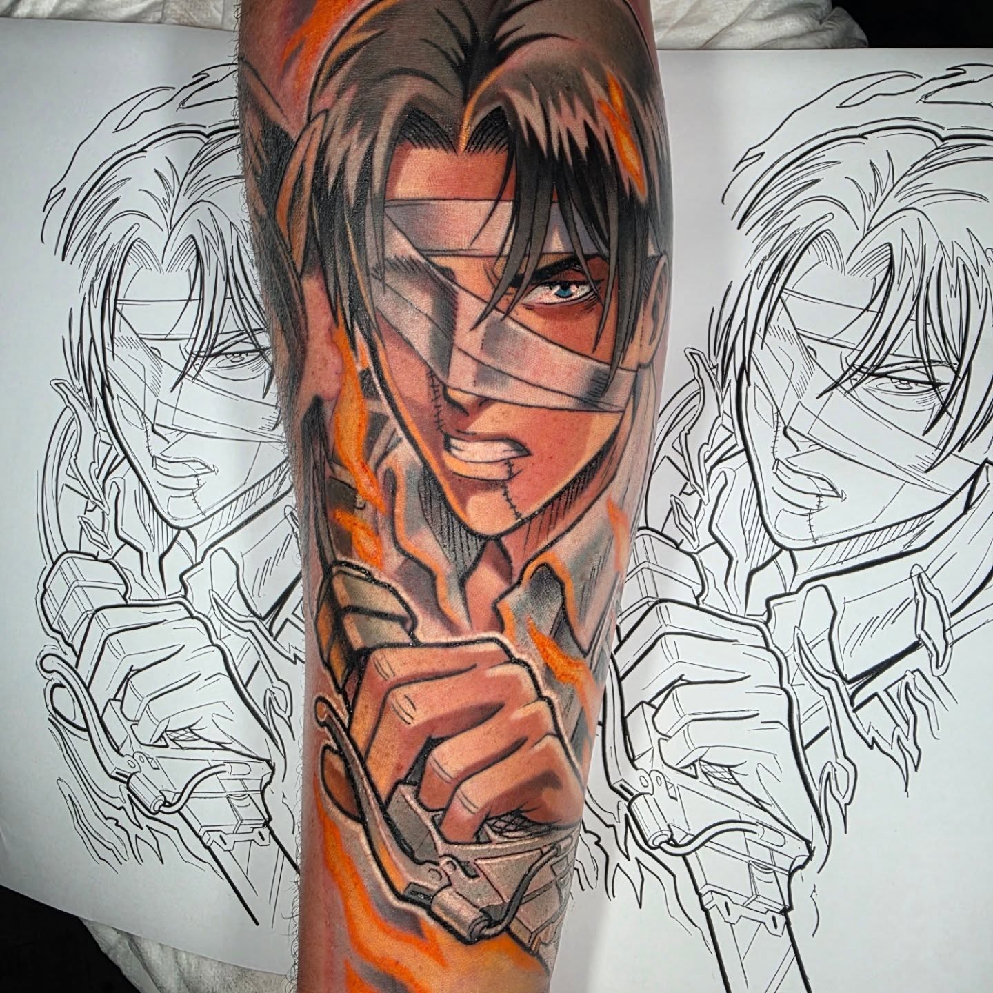Tattoo by @coryhandtattoos โ anime, realism