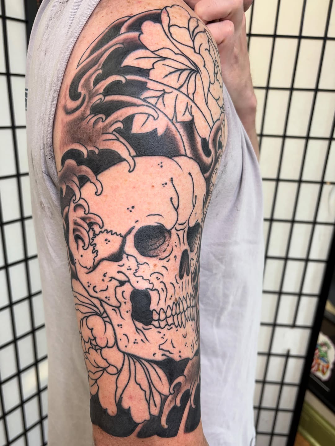 Tattoo by @mikedicheeko — japanese_irezumi, black_and_grey
