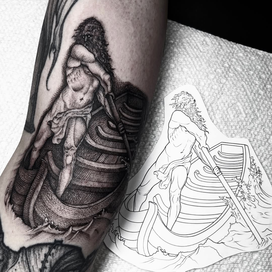 Tattoo by @jaredxhughes — black_and_grey, realism