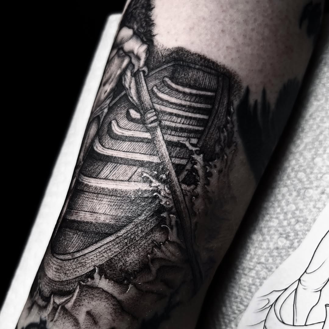 Tattoo by @jaredxhughes — black_and_grey, realism
