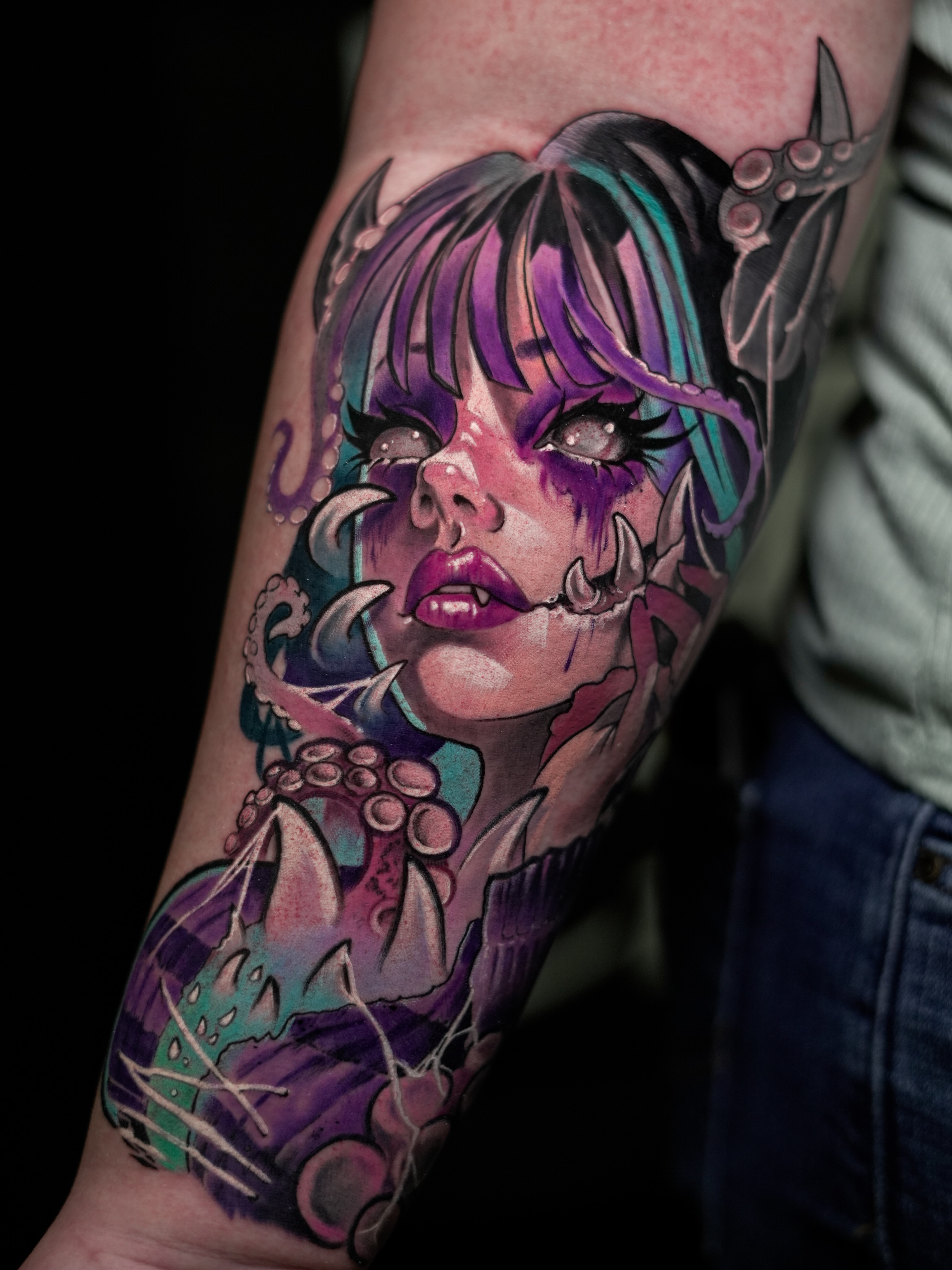 Tattoo by @molinatattoo — illustrative, dark_realism