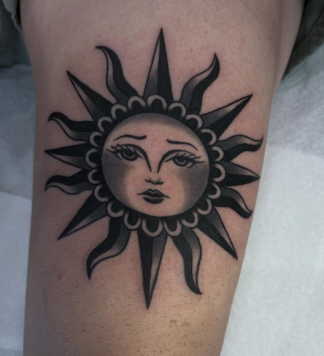 Tattoo by @lindseycvtattoo — american_traditional, black_and_grey