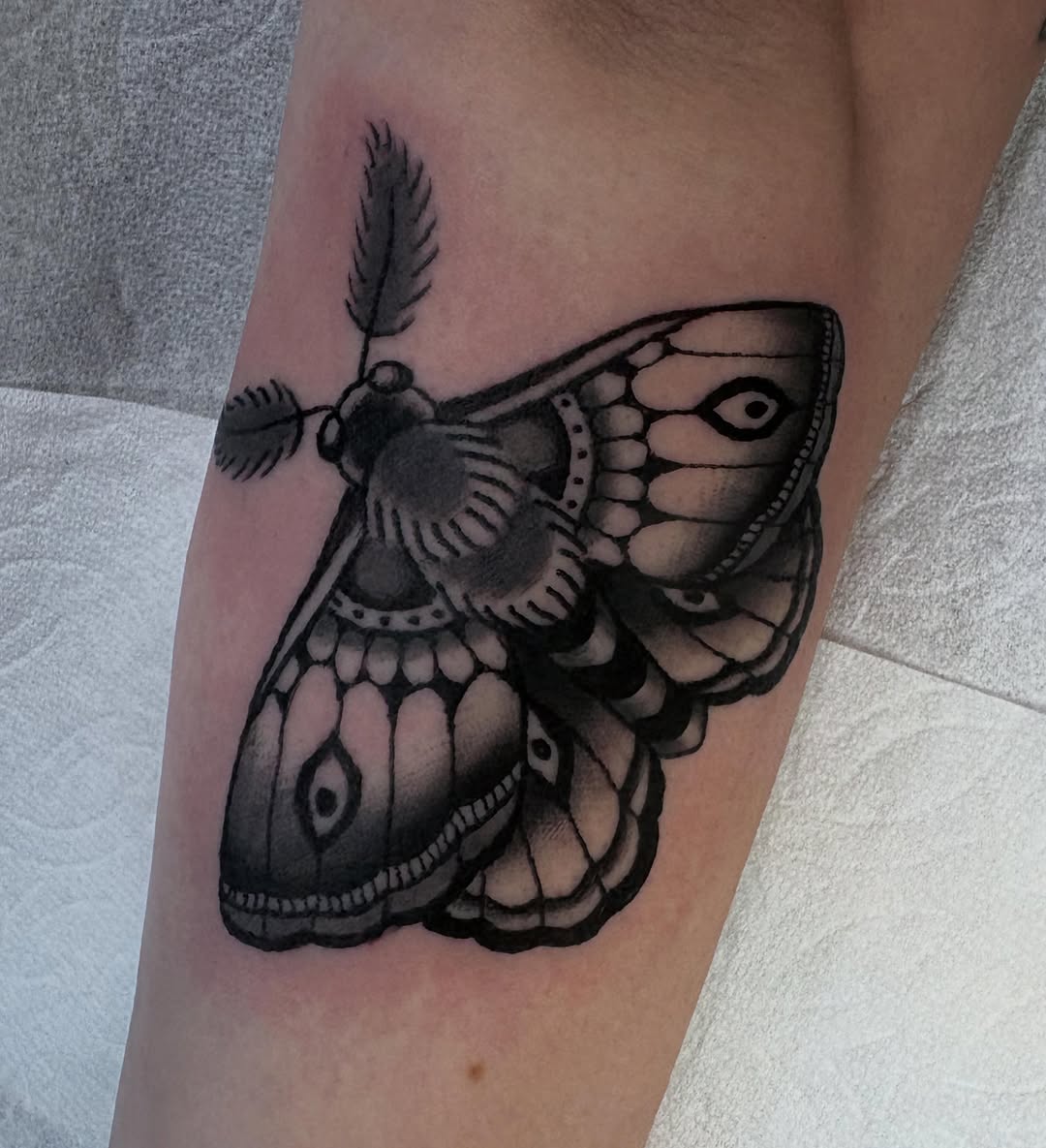 Tattoo by @lindseycvtattoo — black_and_grey, neo_traditional