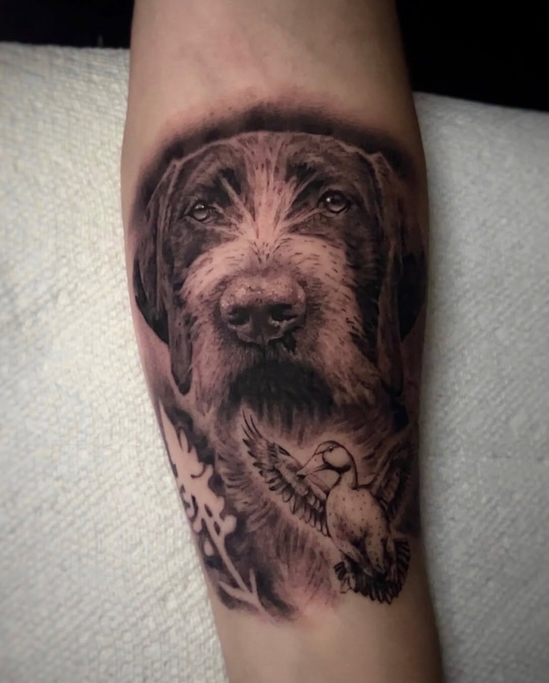 Tattoo by @snakesanddaggers — realism, black_and_grey