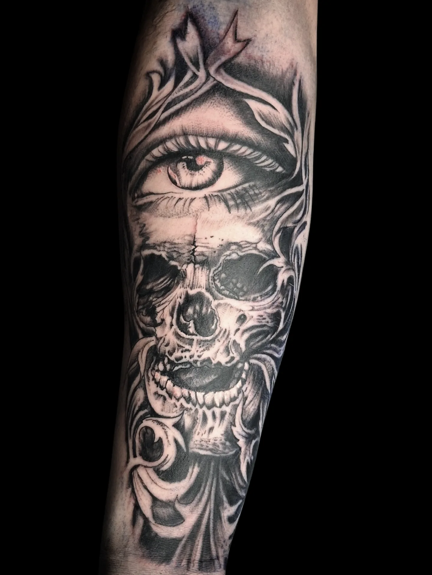 Tattoo by @powetattoos — black_and_grey, realism