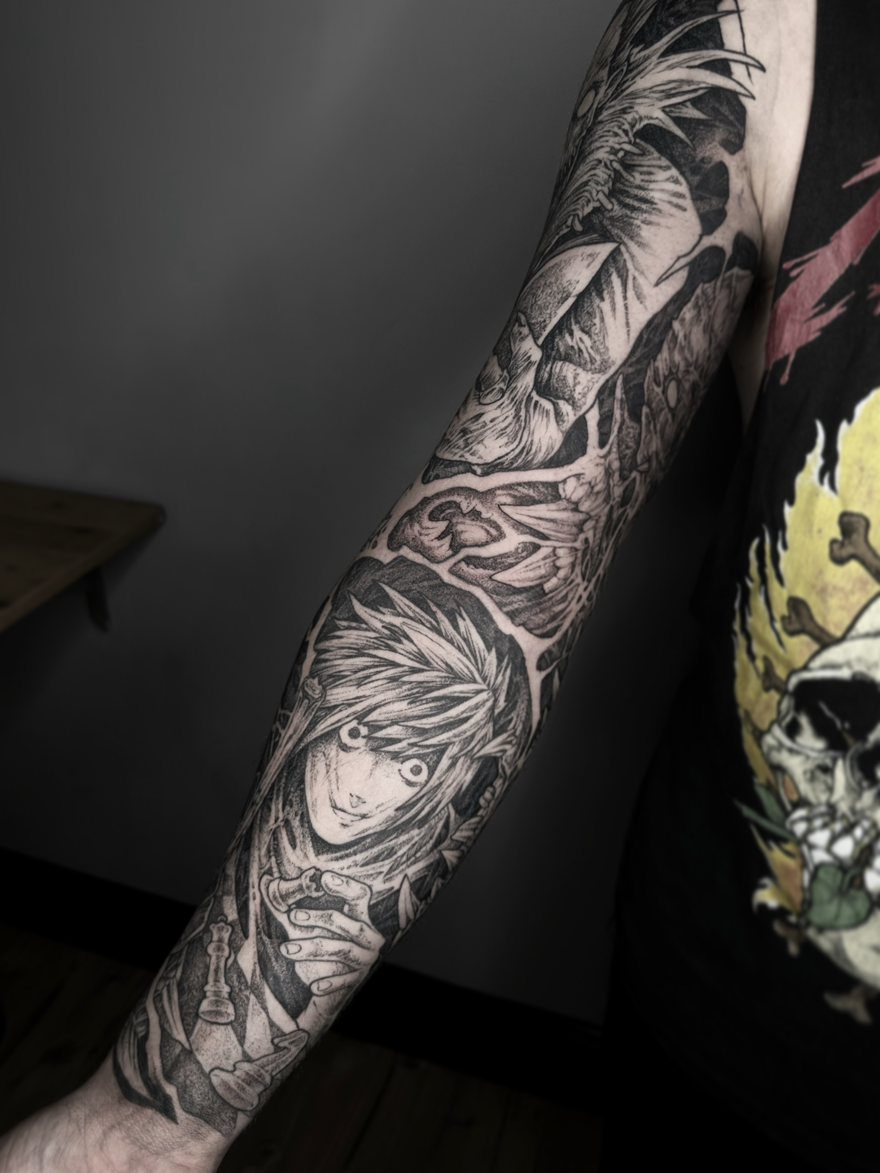 Tattoo by @panyvinoo — anime, dotwork