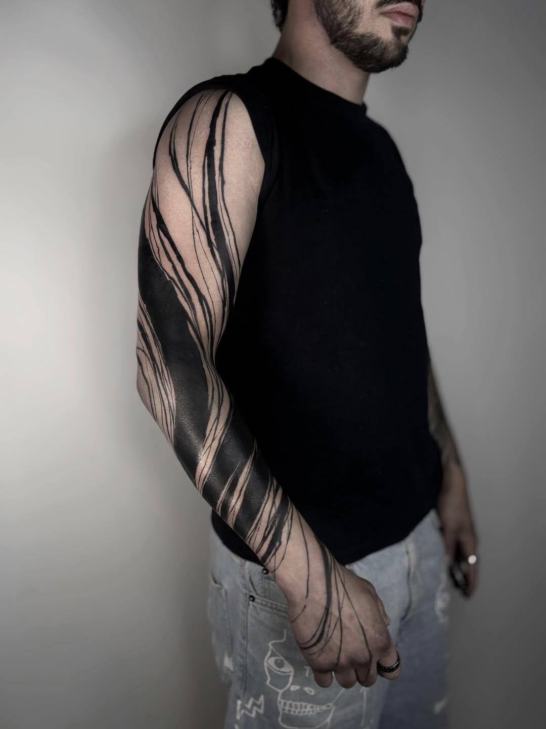 Tattoo by @azchiara — blackwork, abstract