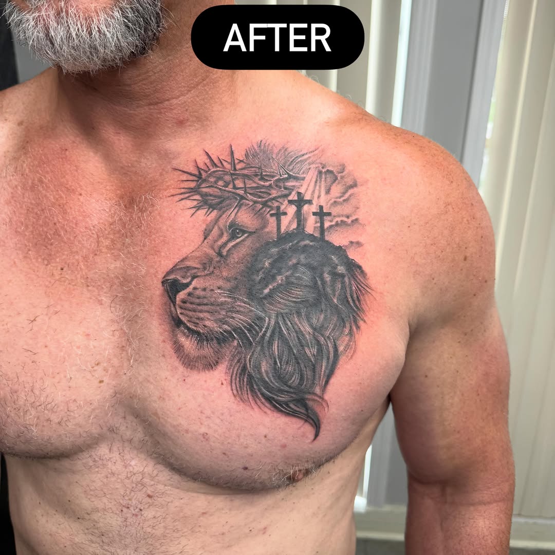 Tattoo by @red_palm_tattoo — realism, black_and_grey