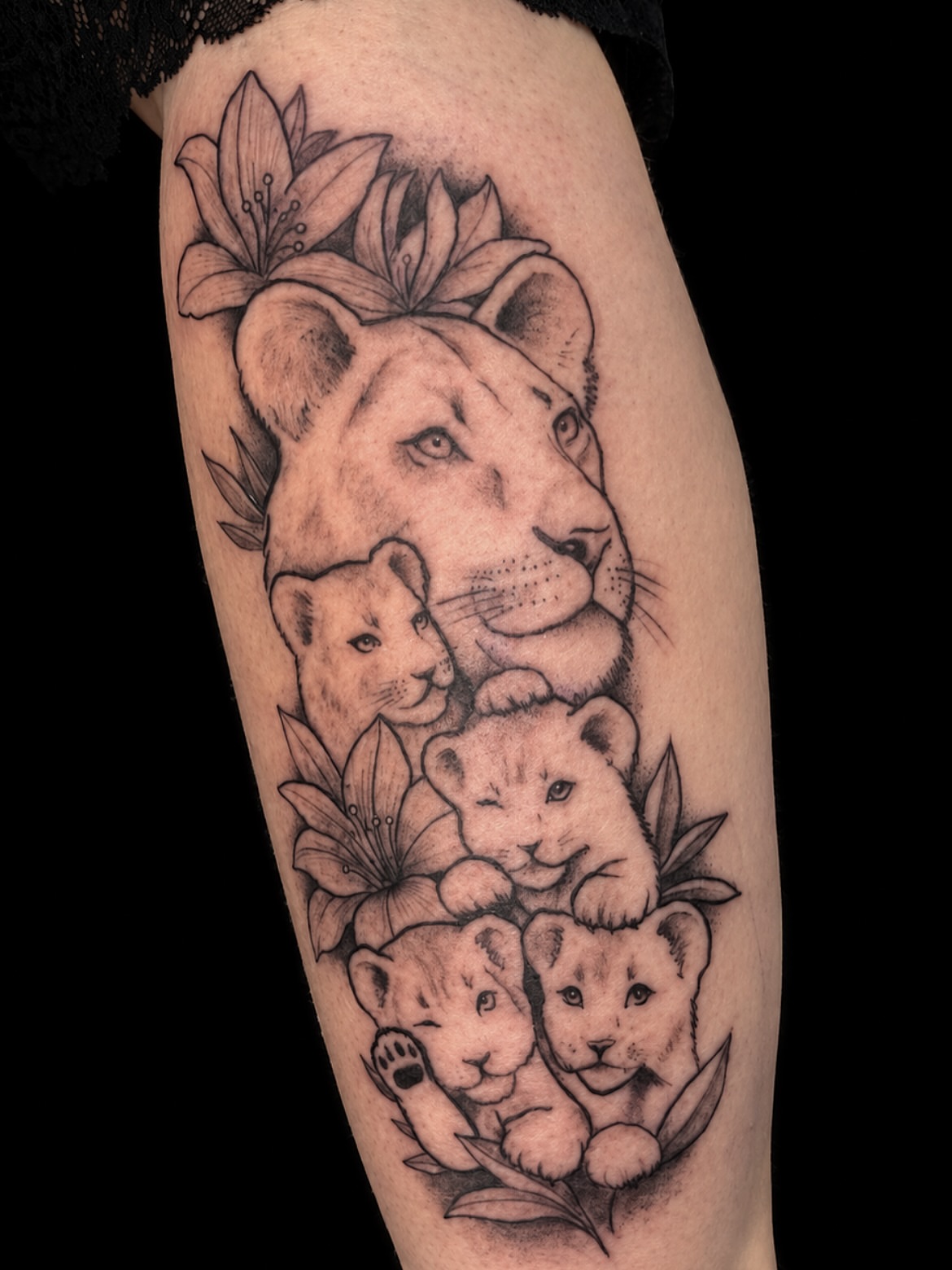 Tattoo by @amber_noir_tattoo — black_and_grey, realism