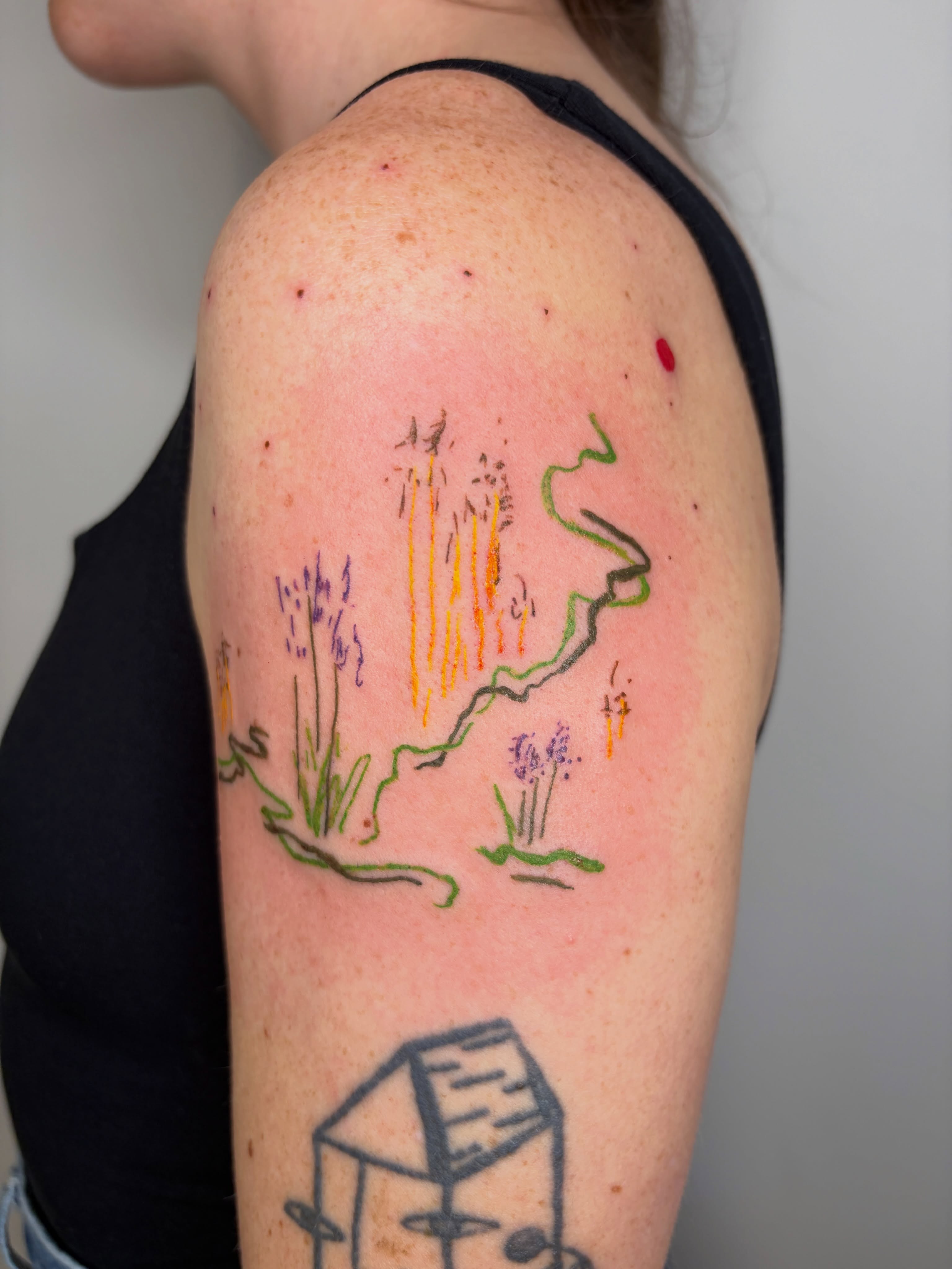 Tattoo by @sketchesonskin — dotwork