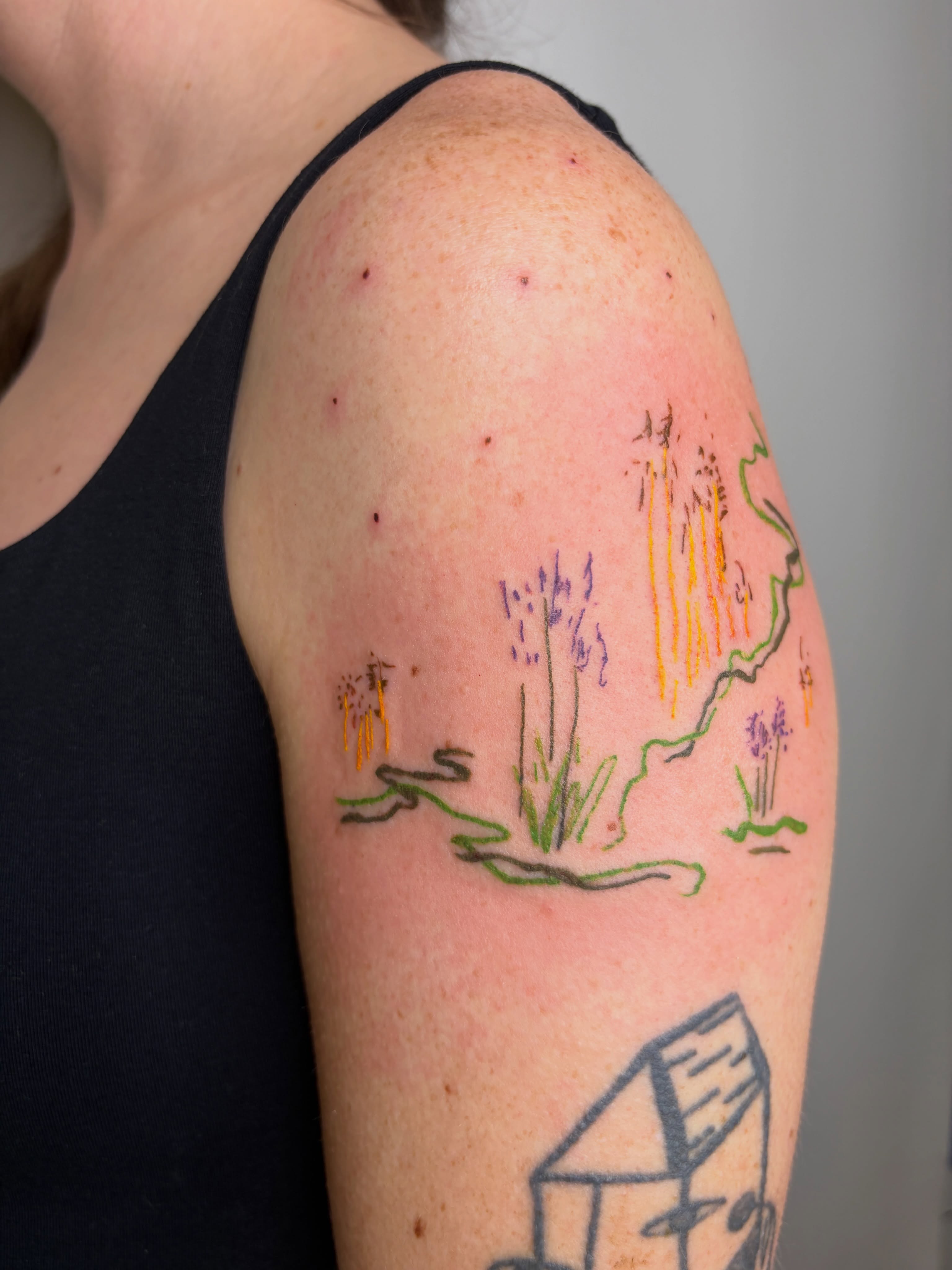 Tattoo by @sketchesonskin — dotwork