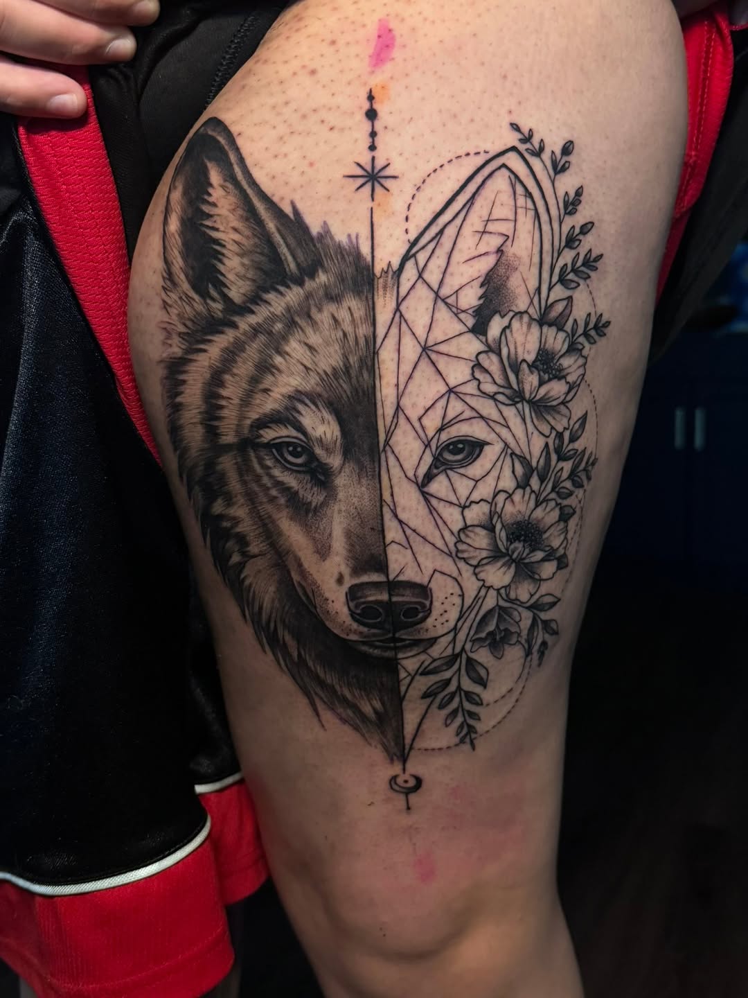 Tattoo by @beccactattoos — realism, geometric