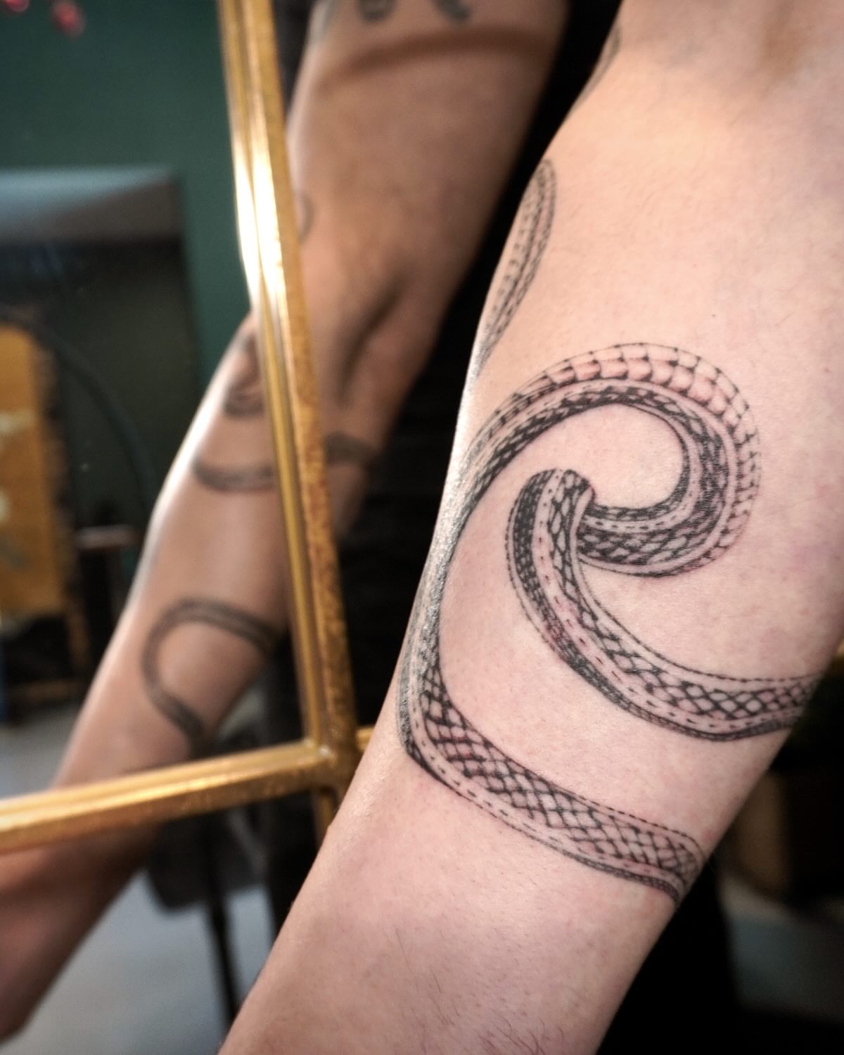 Tattoo by @inklore_ β black_and_grey