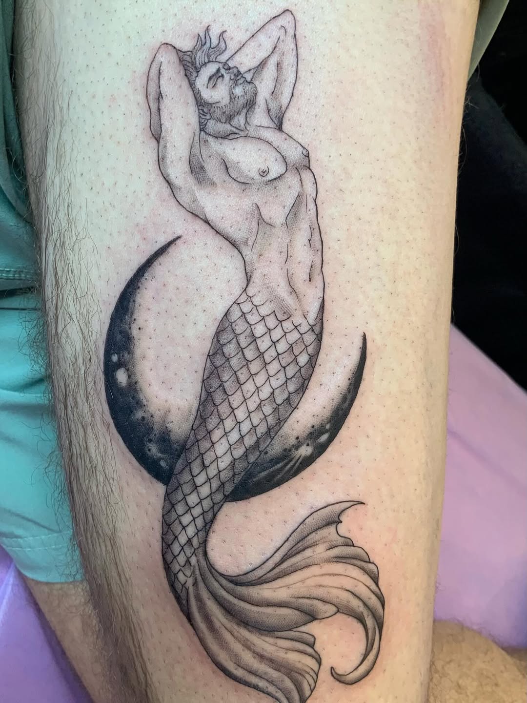 Tattoo by @electricpagan — black_and_grey, realism