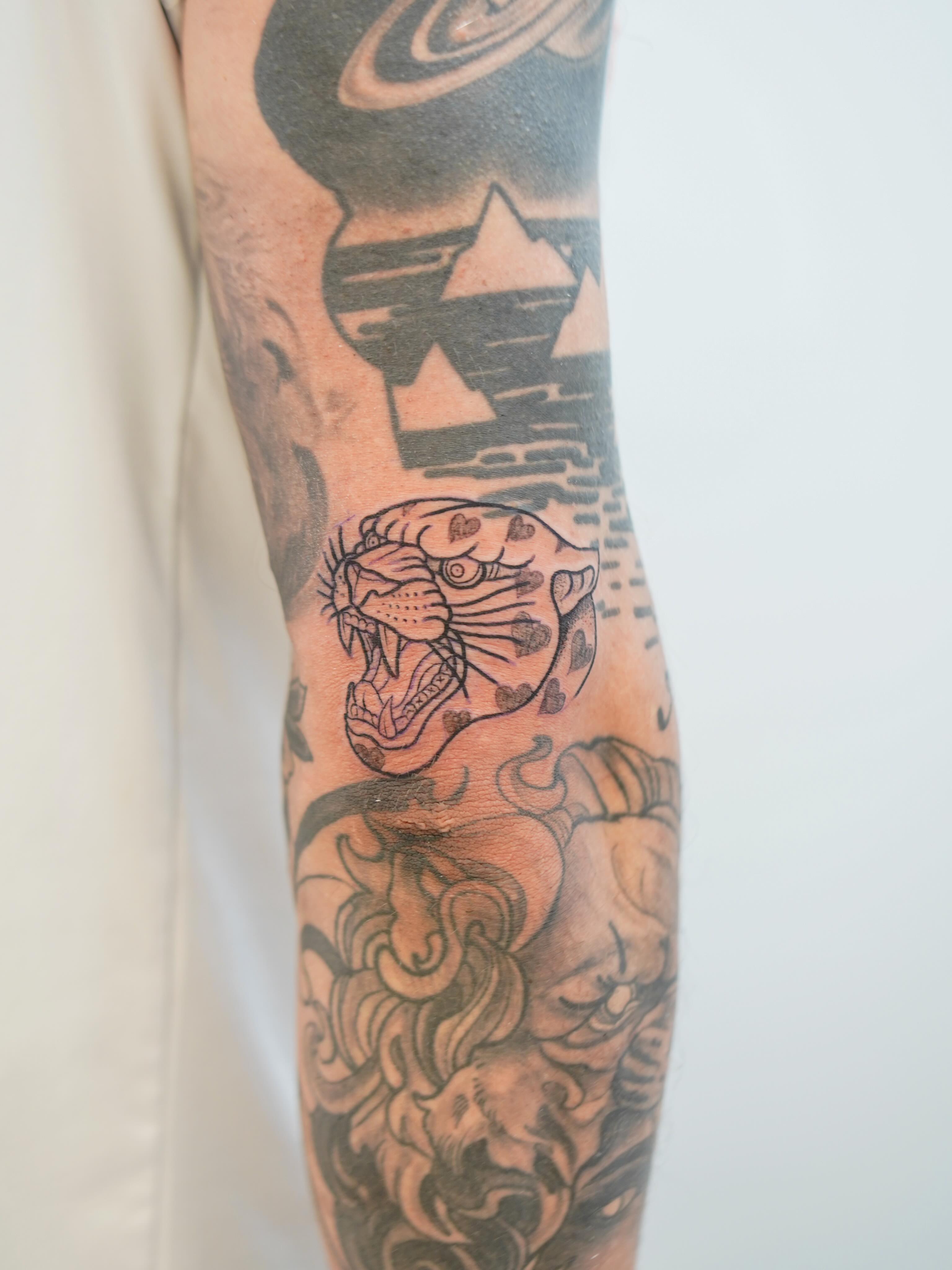 Tattoo by @skylito_creations — american_traditional, trash_polka