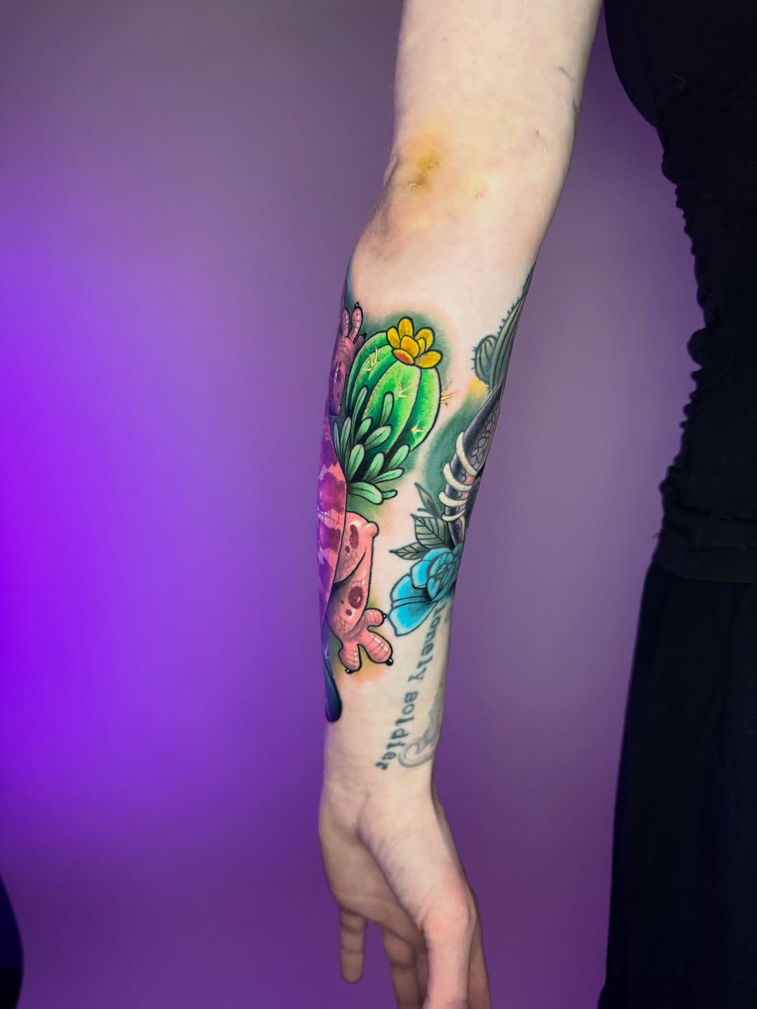 Tattoo by @aldo_gallegos — new_school, trash_polka