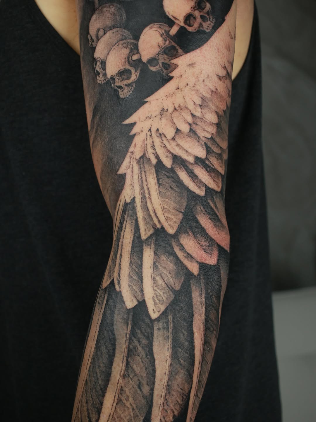 Tattoo by @hollowpriest — realism, black_and_grey