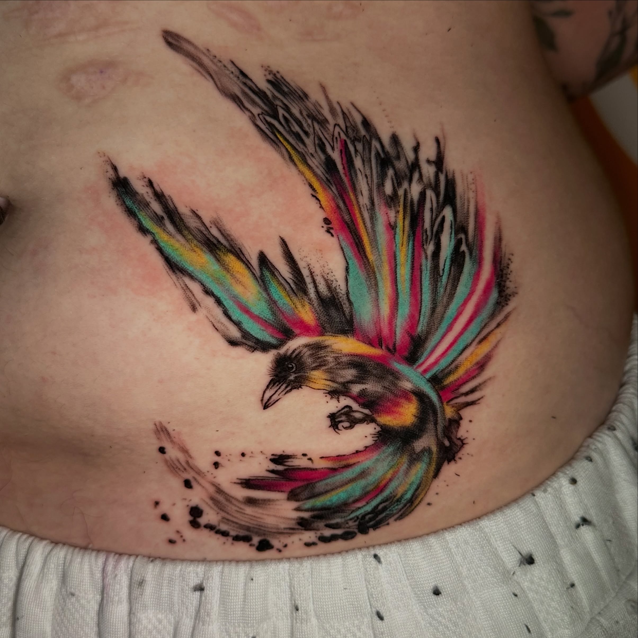 Bird new school tattoo by Les
