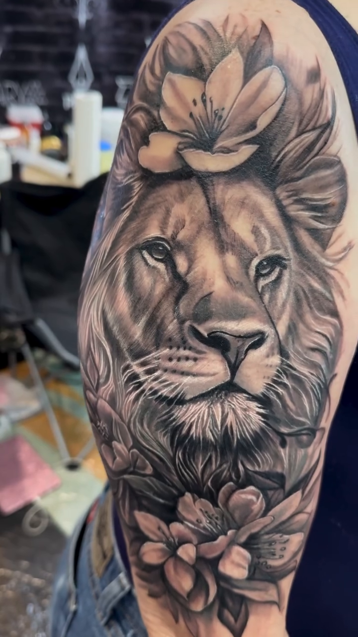 Tattoo by @brynbeer_official — realism, black_and_grey