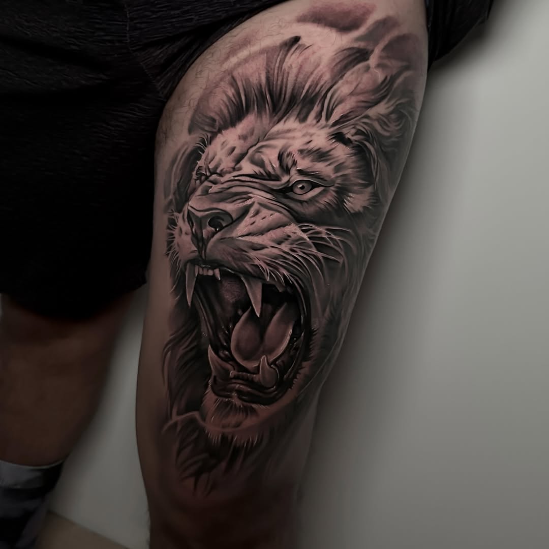 Tattoo by @rawb_tattoos — realism, black_and_grey