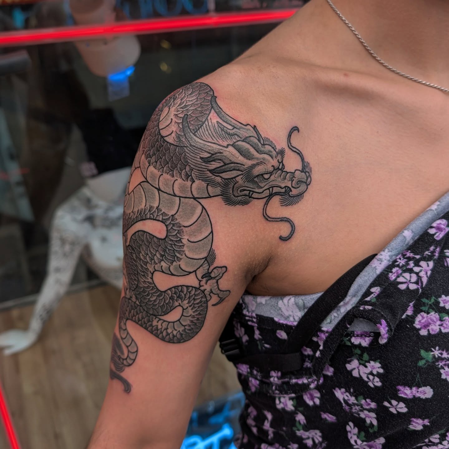 Tattoo by @jptattooartist — black_and_grey
