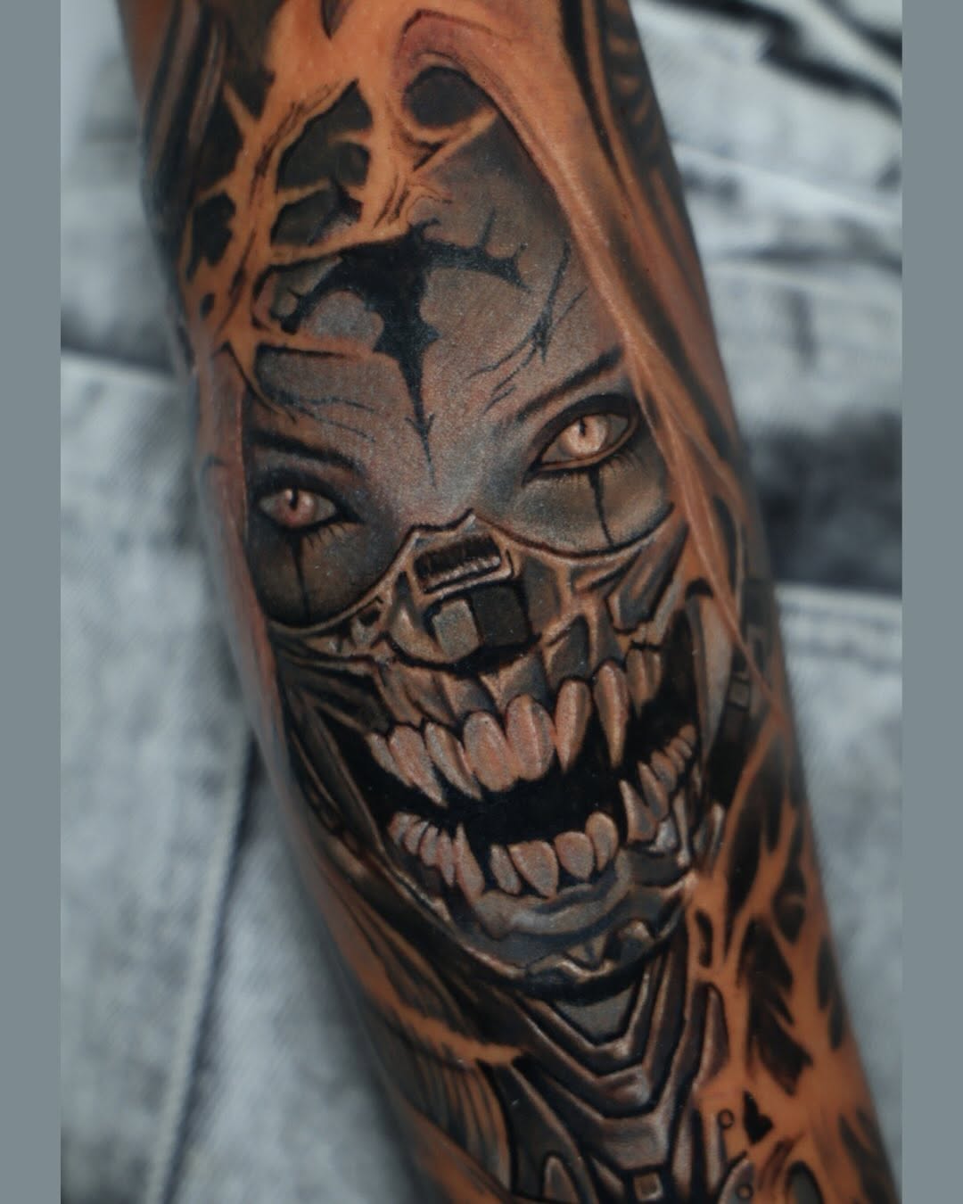 Tattoo by @ajtatt0 — dark_realism, black_and_grey