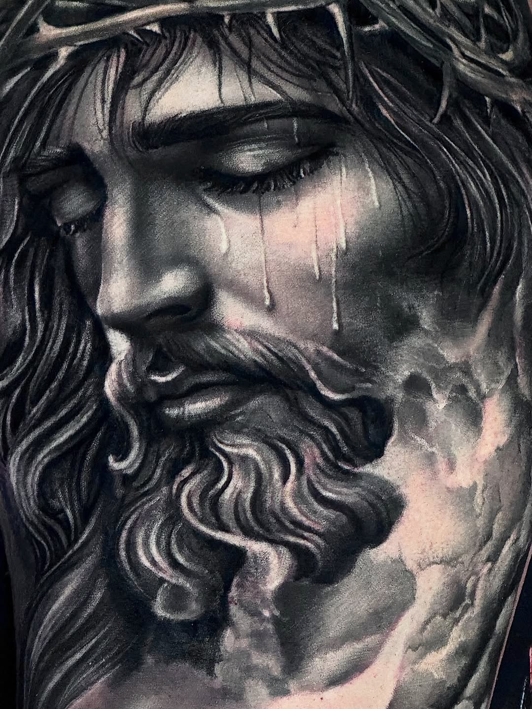 Tattoo by @rann_tattoo — realism, black_and_grey
