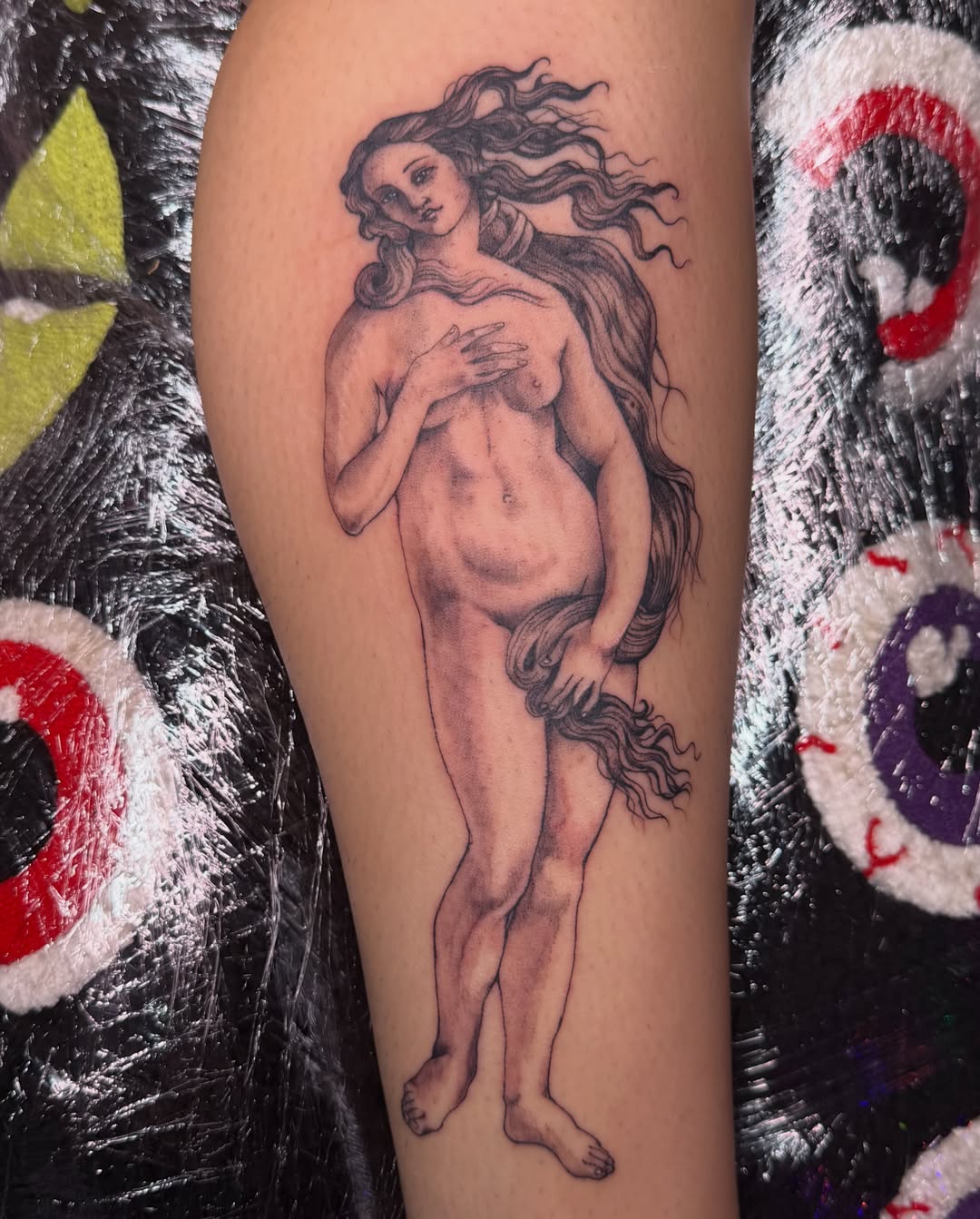 Tattoo by @creatureoutside — black_and_grey