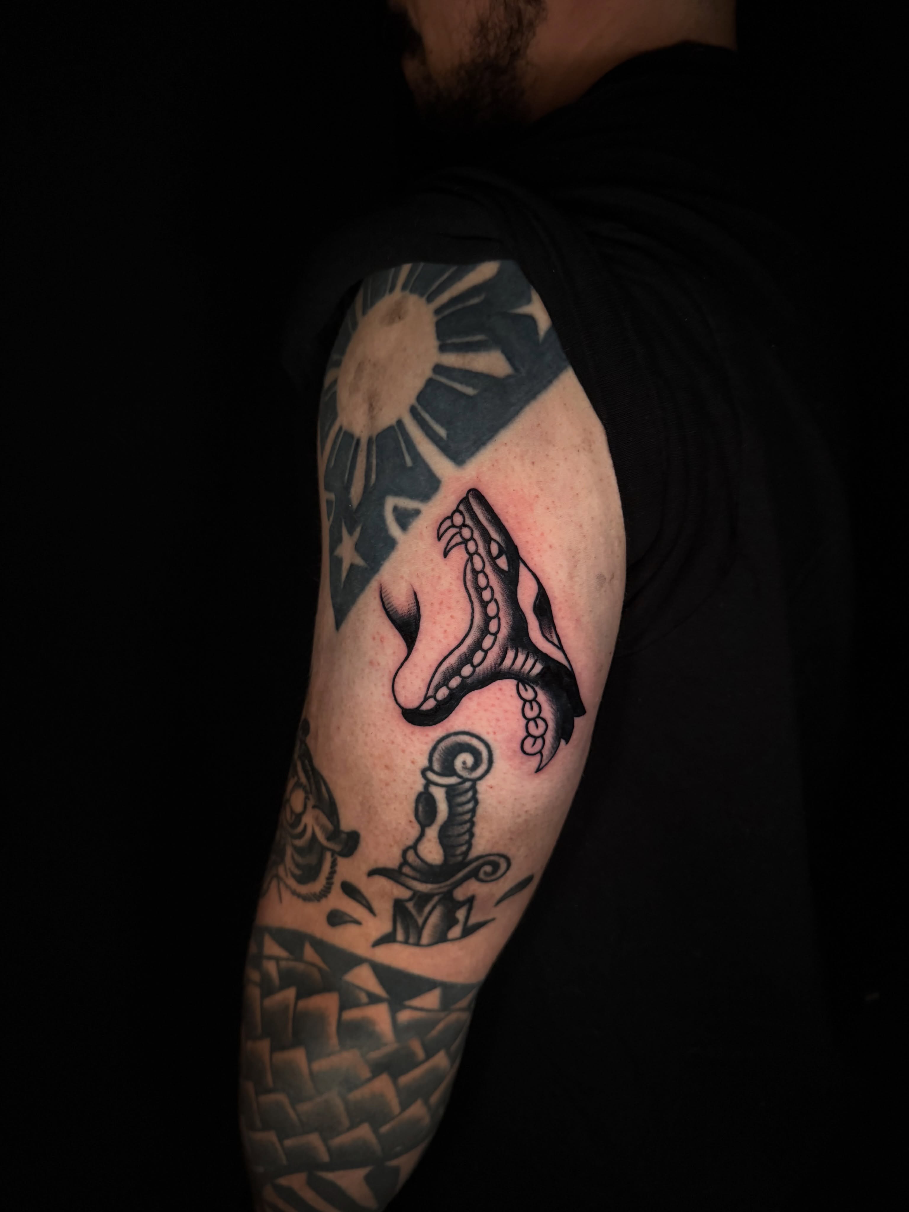 Tattoo by @anttattoos_ — american_traditional, black_and_grey