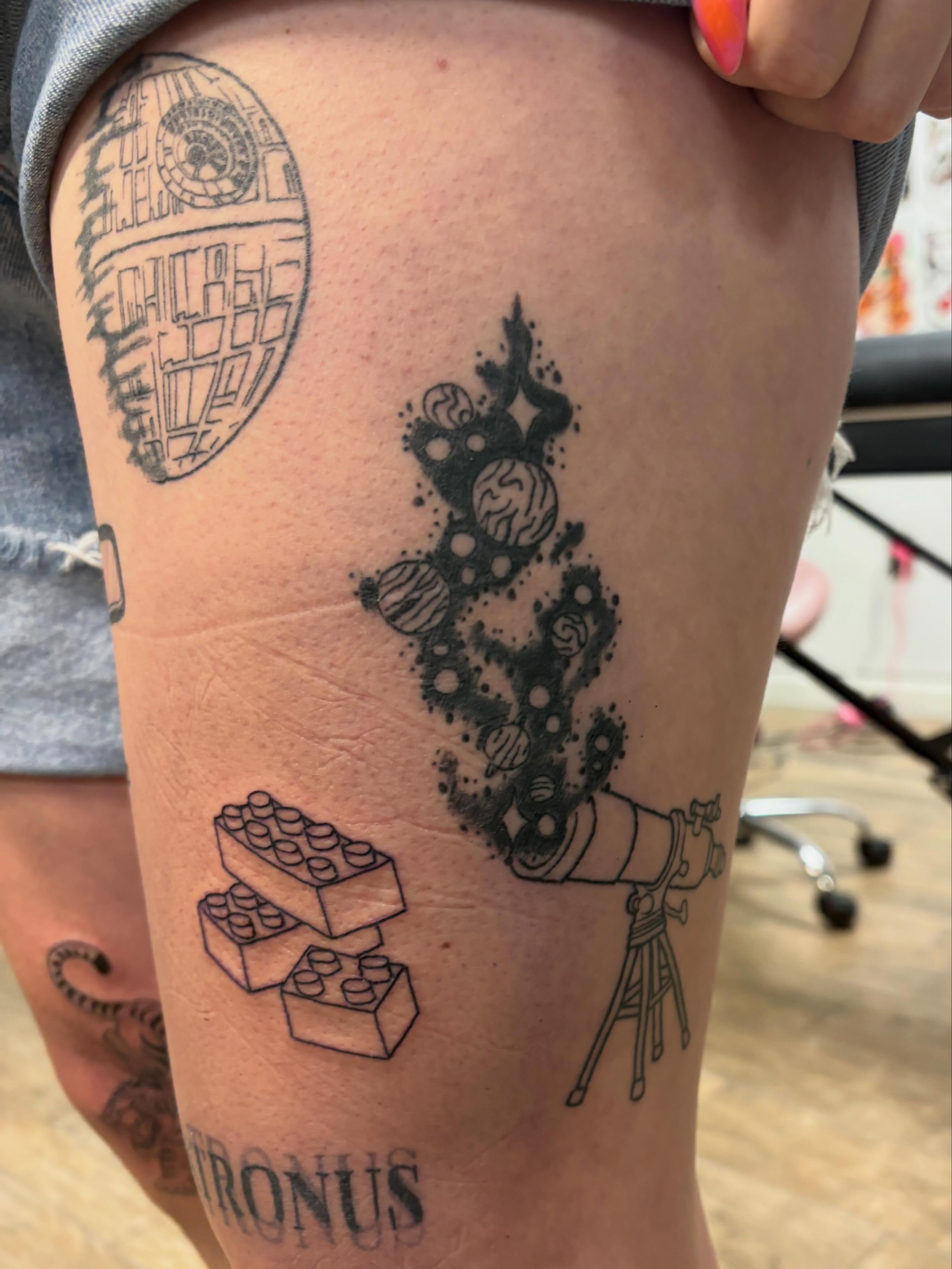 Tattoo by @dustintouchton — dotwork, geometric