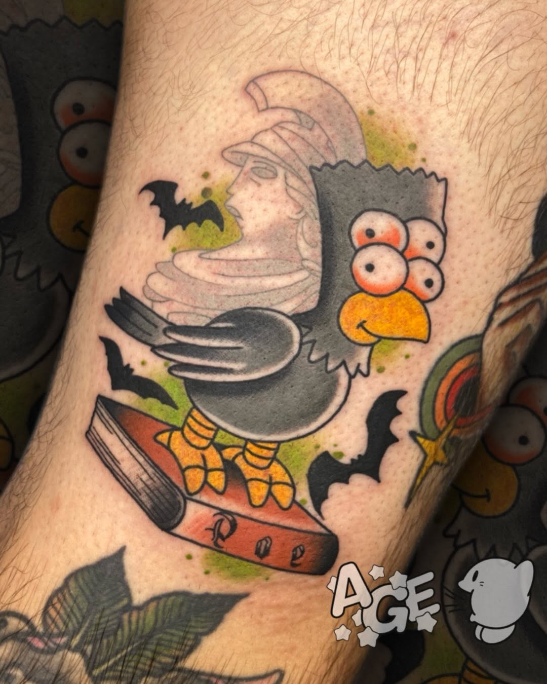 Tattoo by @agedragotattoo β new_school, trash_polka