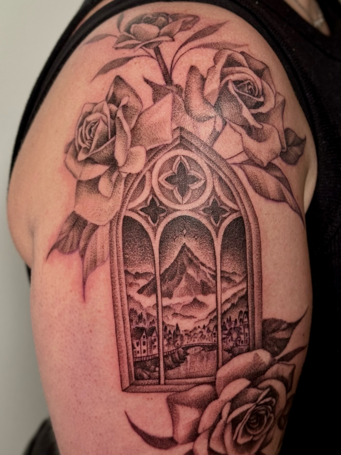 Tattoo by @alyssafazzino — black_and_grey, realism
