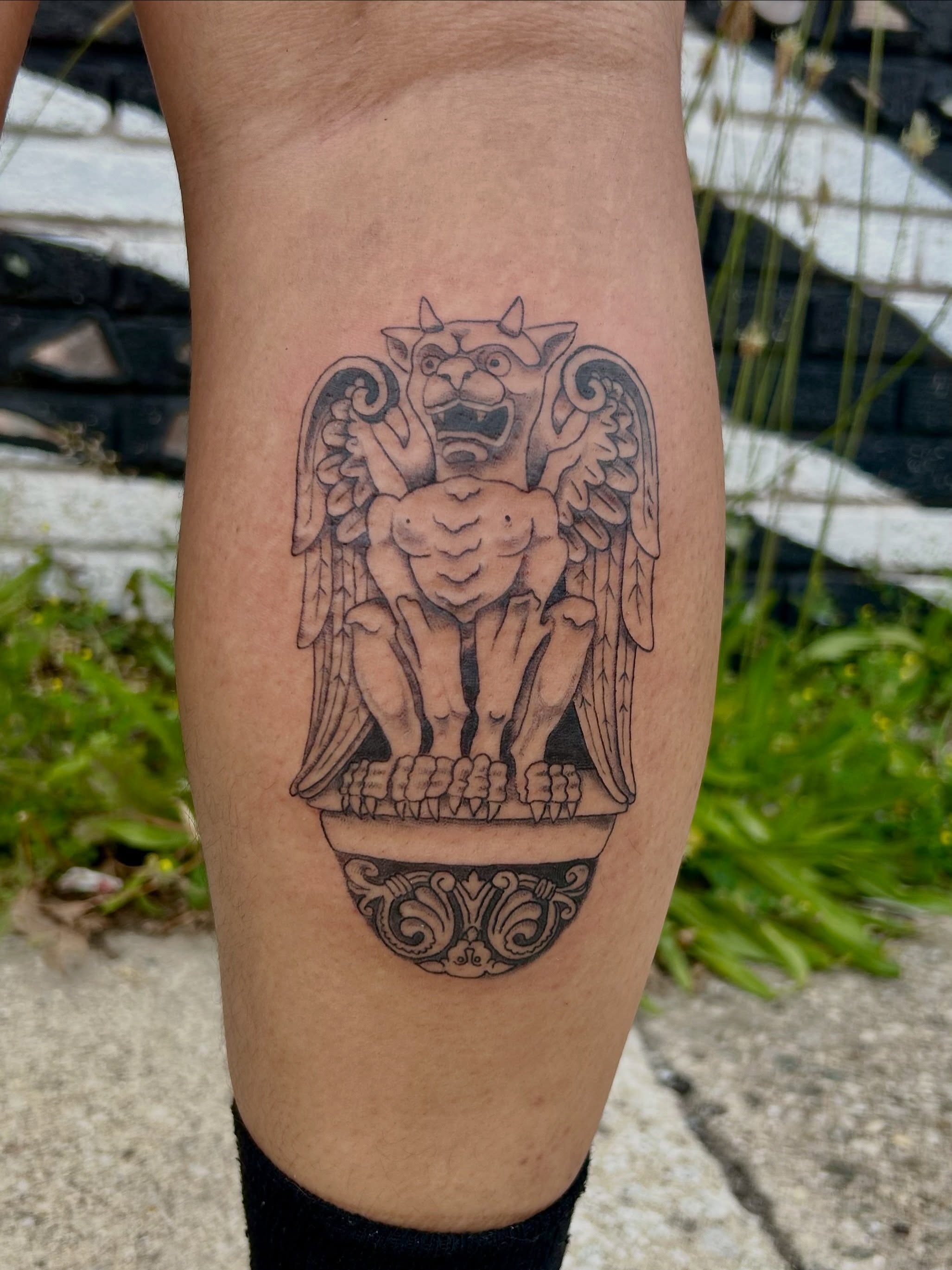 Tattoo by @erica_peebus_art — black_and_grey