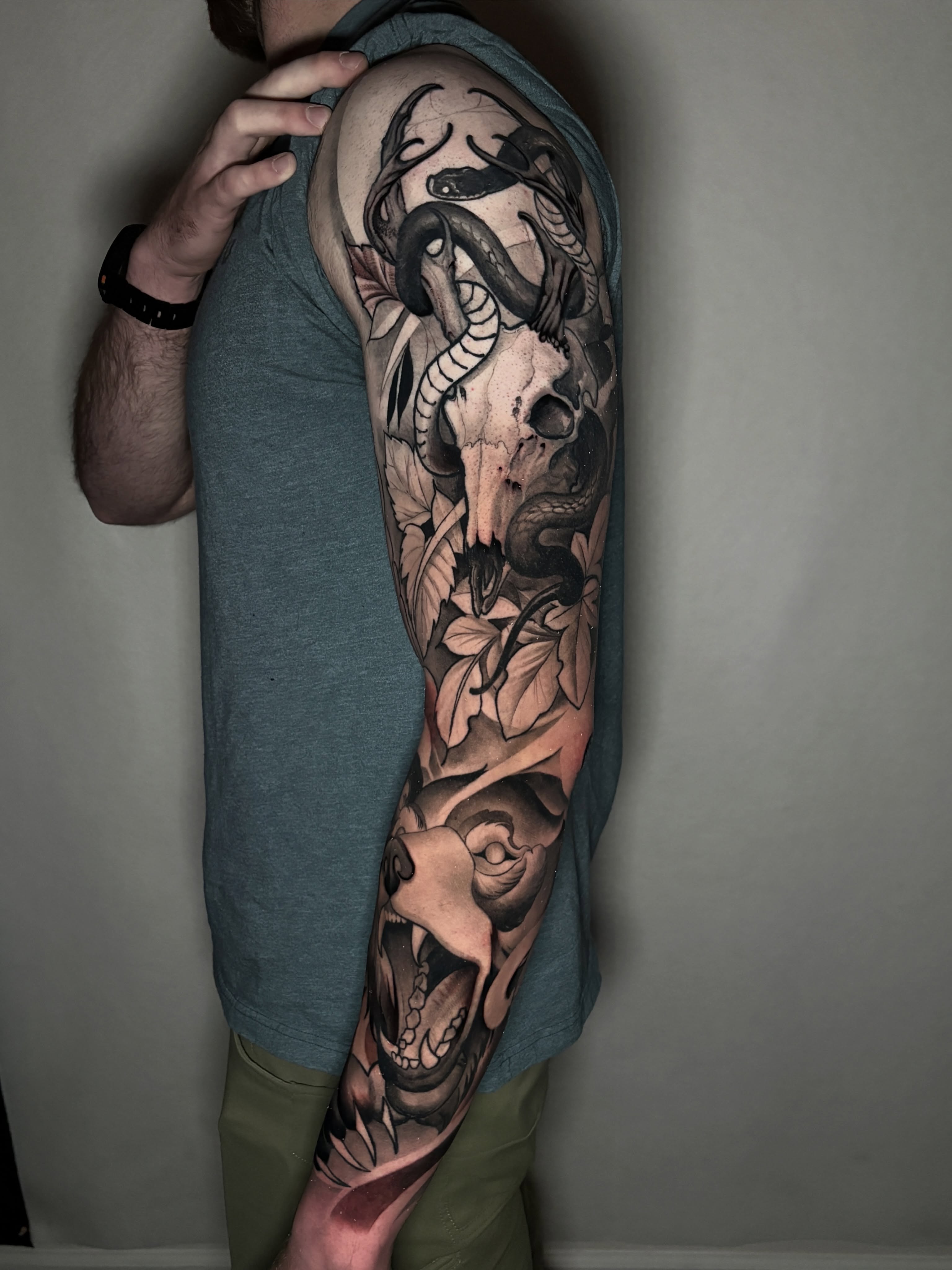 Tattoo by @tonyluceroart — black_and_grey, realism