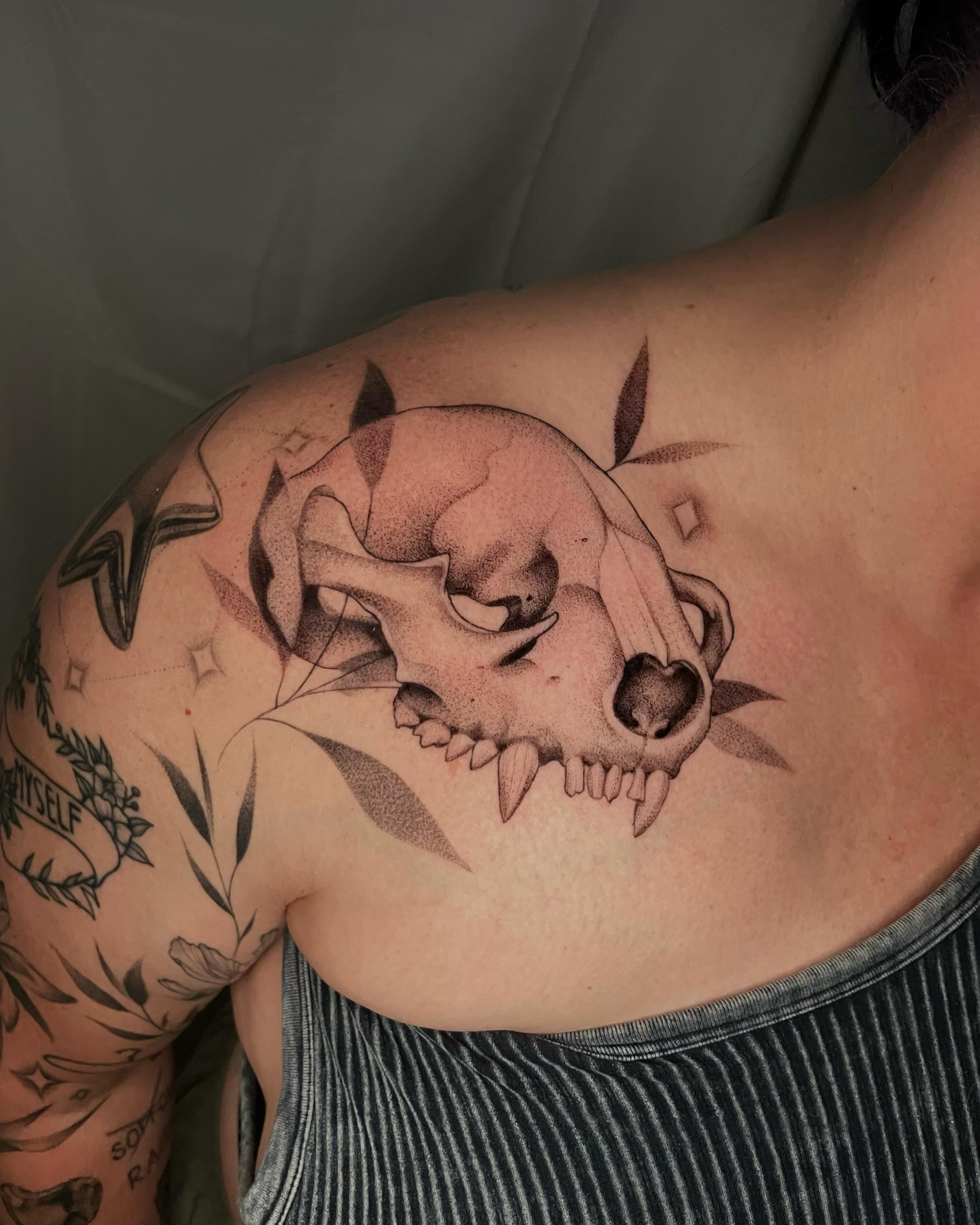 Tattoo by @samiamthesam — dotwork, black_and_grey