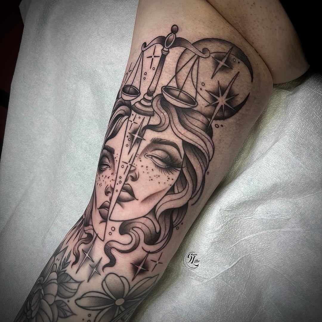 Tattoo by @samjlittle โ black_and_grey, fine_line