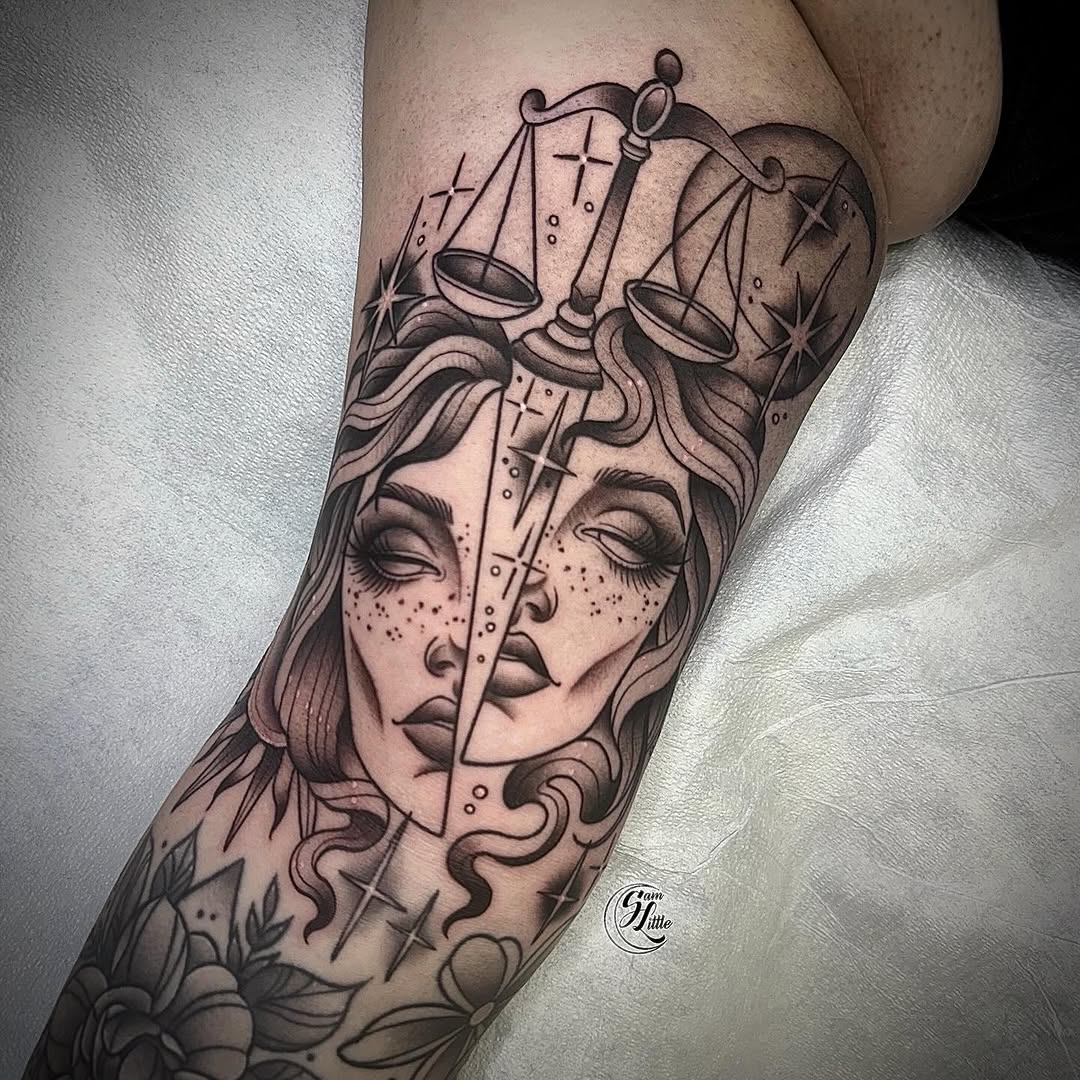 Tattoo by @samjlittle โ black_and_grey, neo_traditional