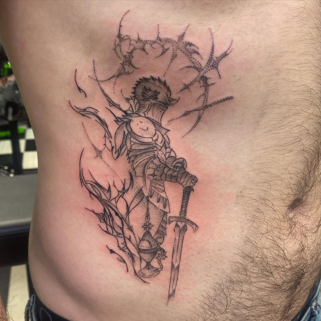 Tattoo by @spencerjonestattoos — black_and_grey, fine_line