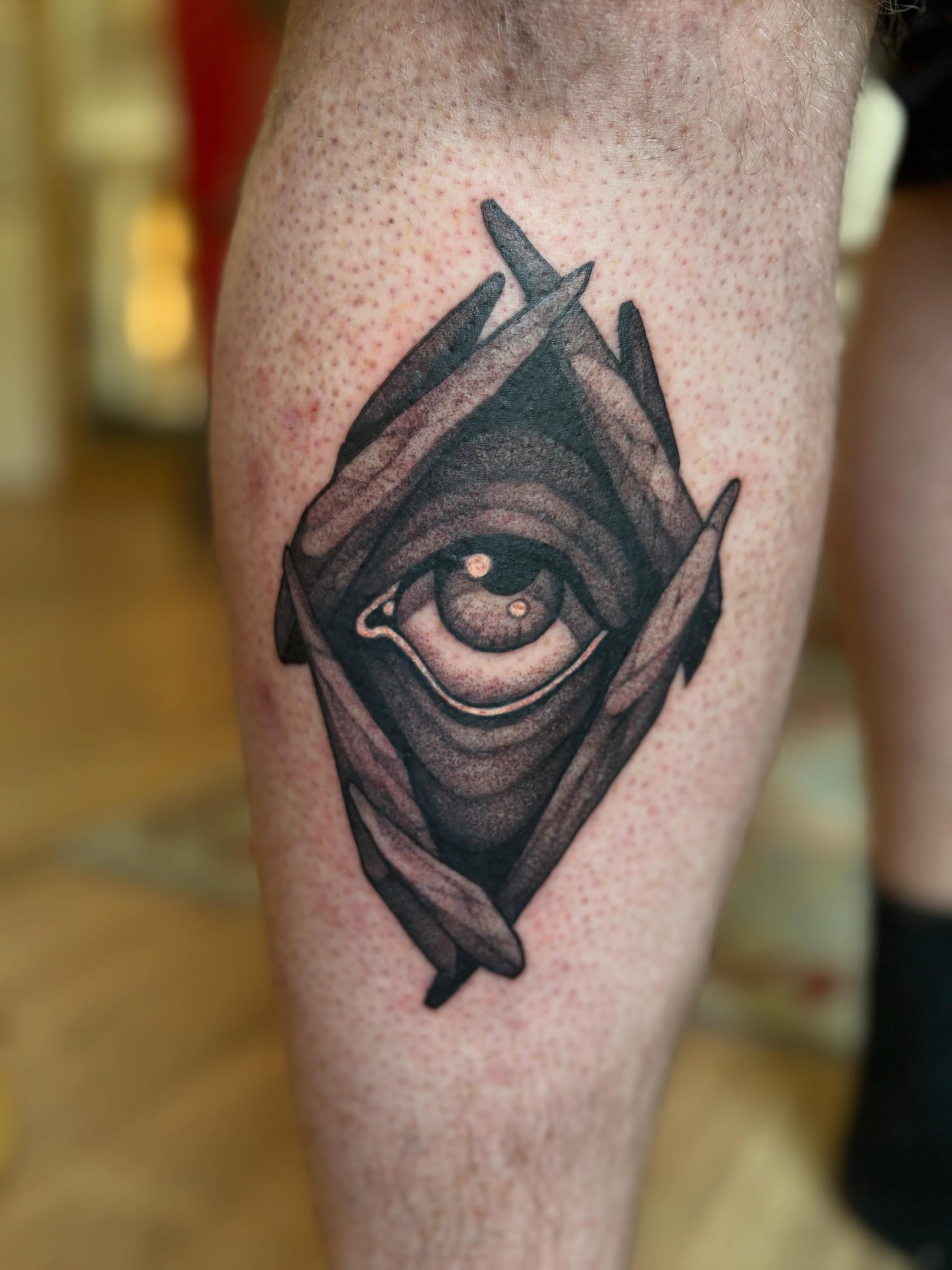 Tattoo by @seanbaldwintattoos — black_and_grey, geometric