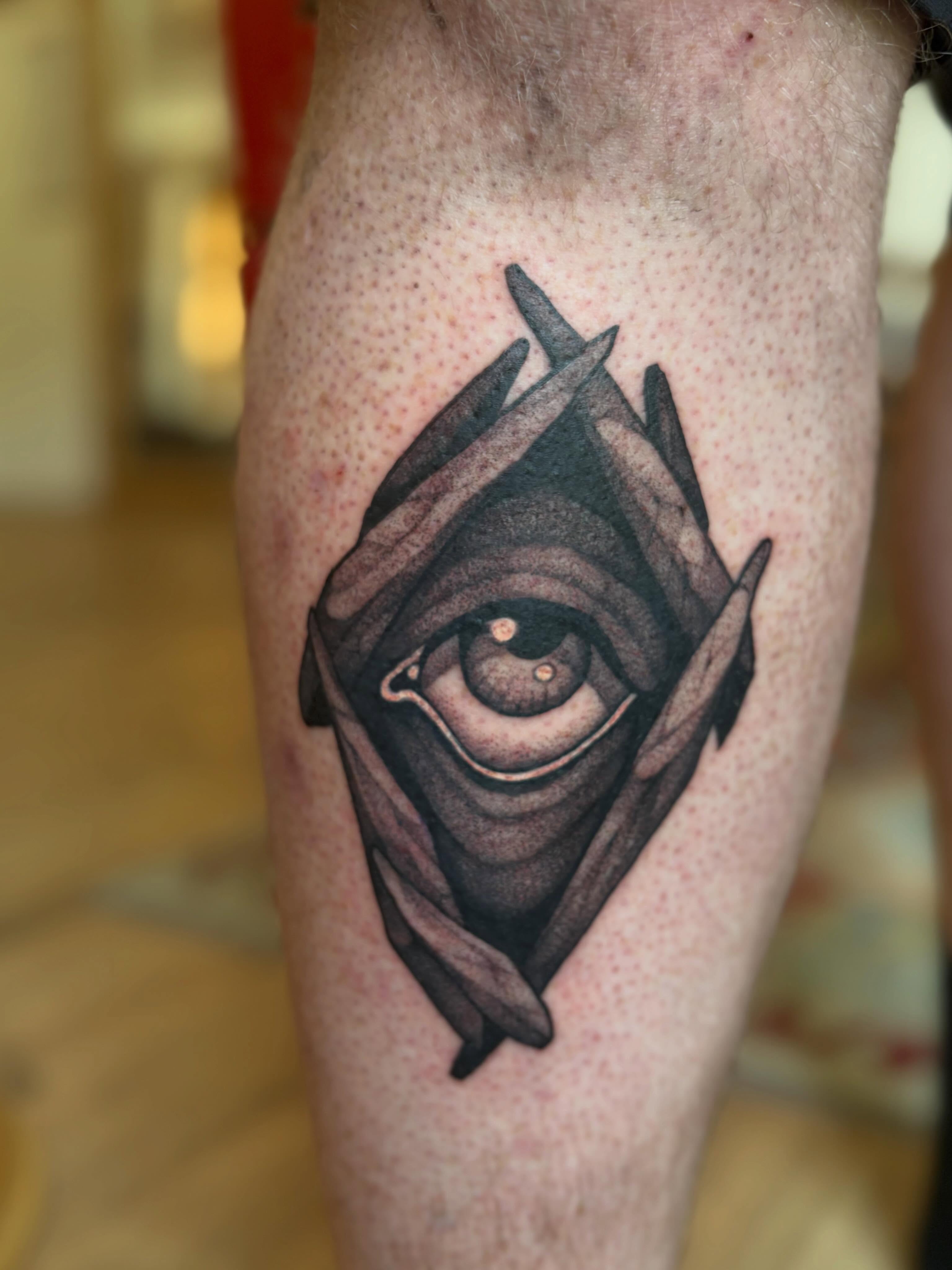 Tattoo by @seanbaldwintattoos — dotwork, realism