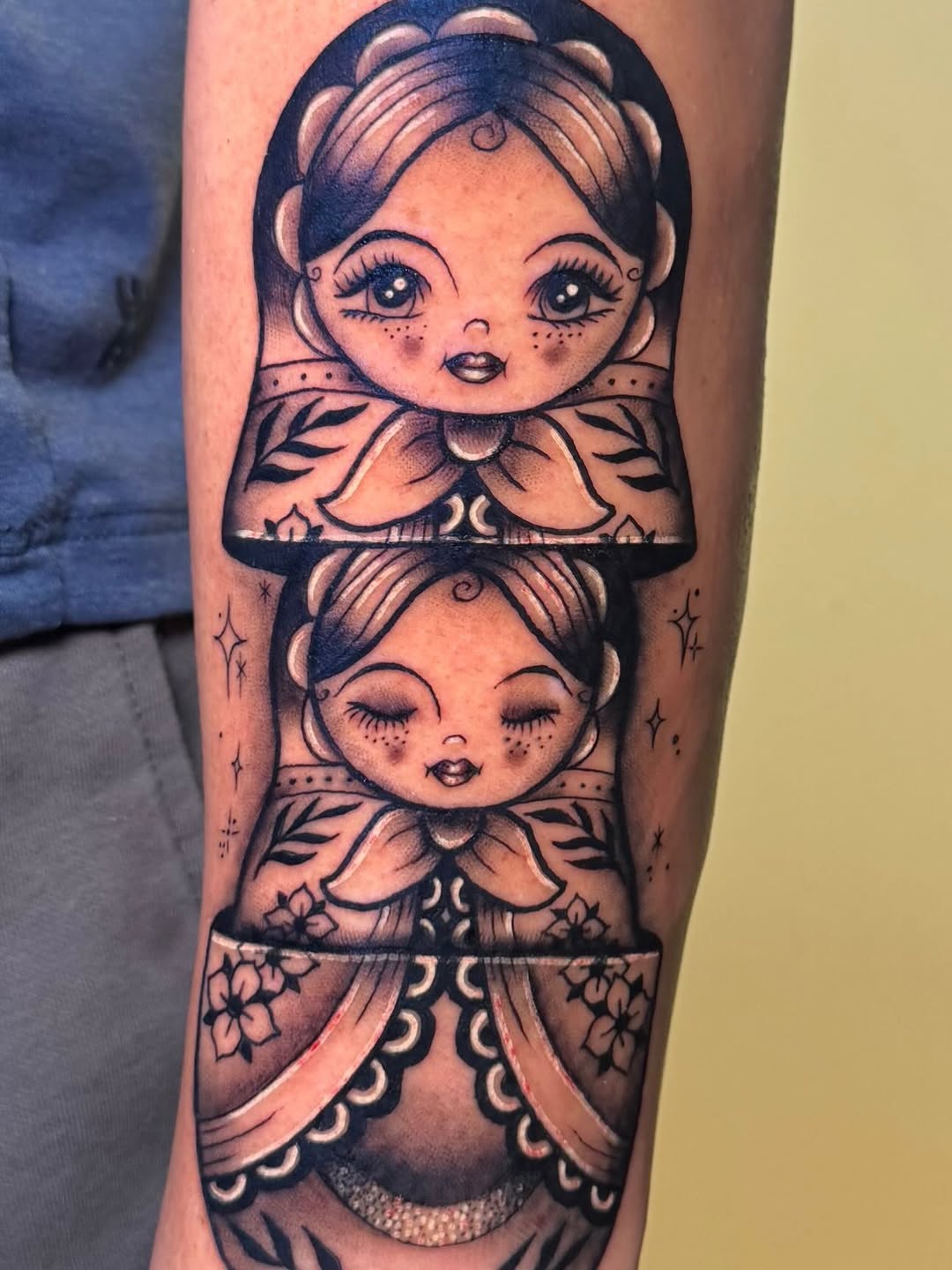 Tattoo by @inkxmadison — american_traditional, black_and_grey