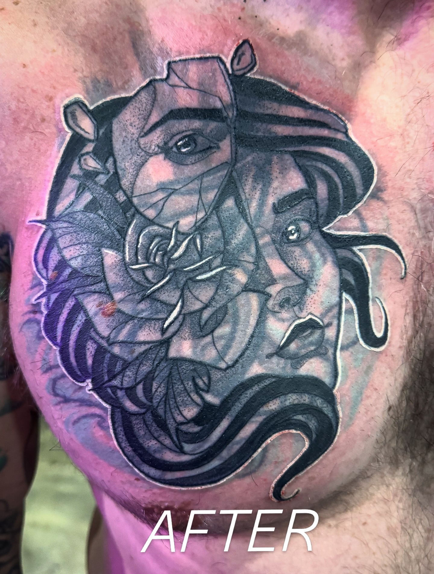 Tattoo by @adam.tattoos — dotwork, dark_realism