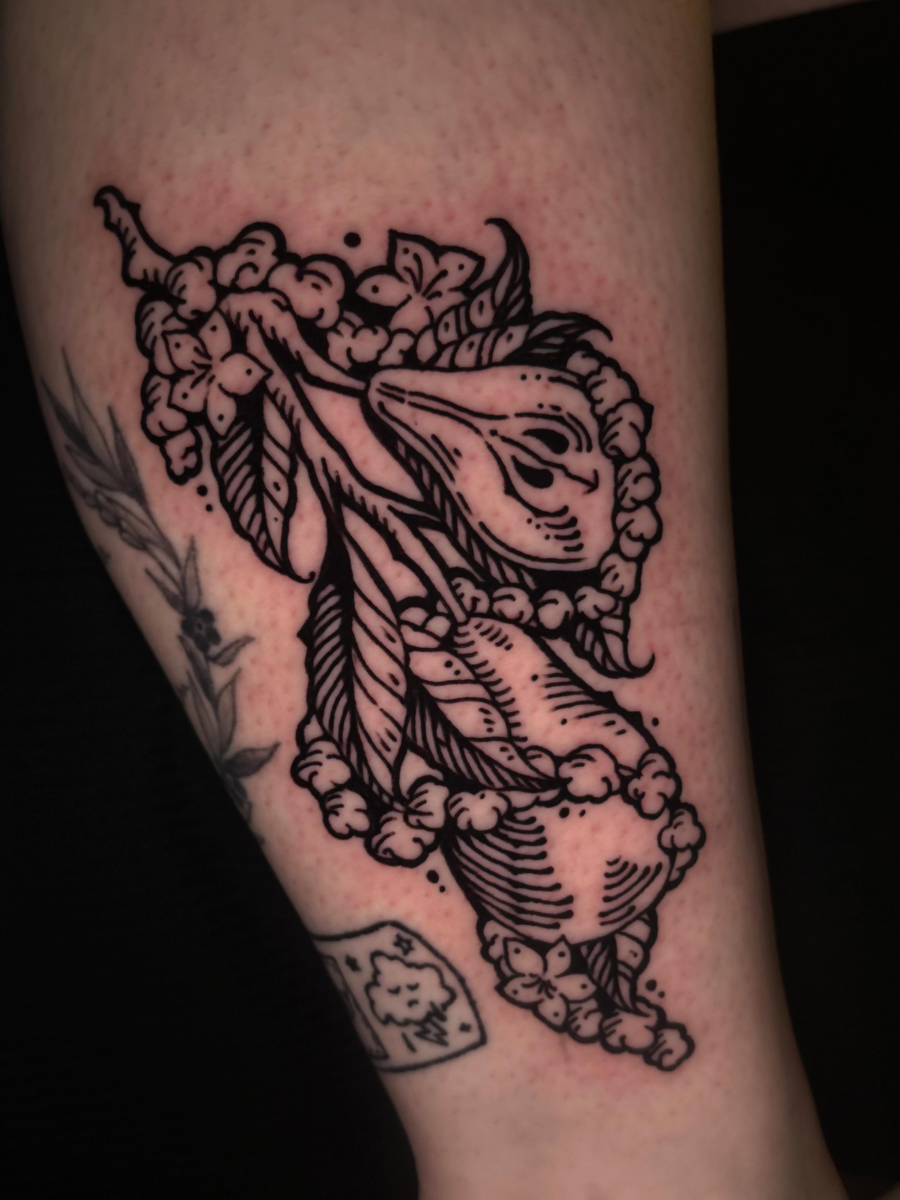 Octopus and grapes black and grey tattoo on the forearm by 𝕵𝖊𝖗𝖊𝖒𝖞 𝕻𝖚𝖗𝖈𝖊𝖑𝖑