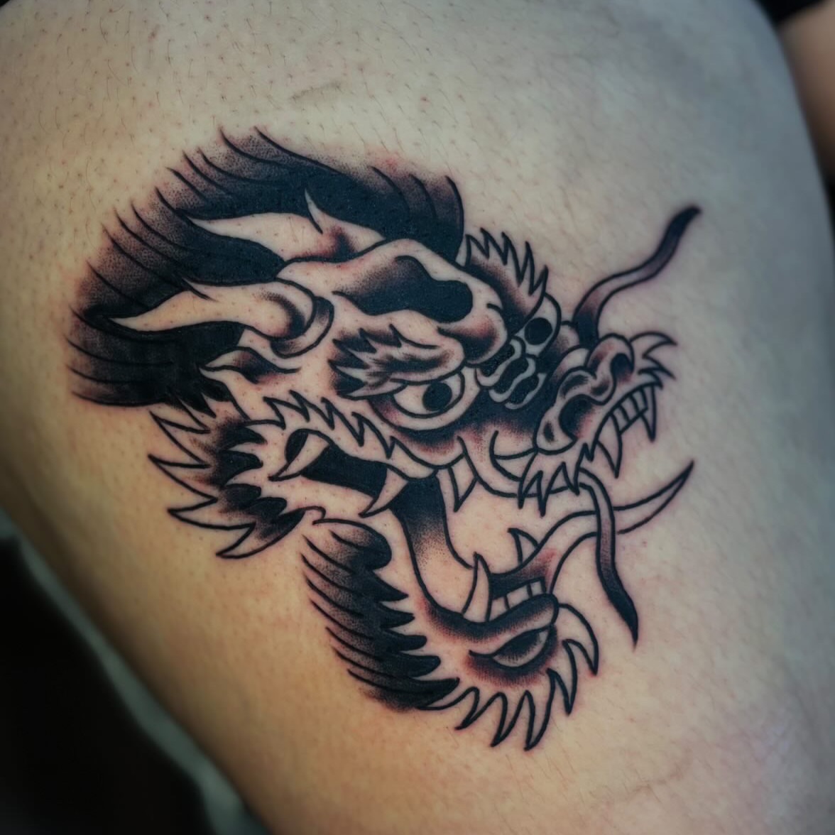 Tattoo by @spicy.curry.tattoos — black_and_grey