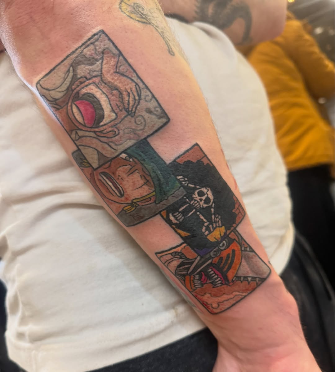 Tattoo by @injectintelligence — anime, dotwork