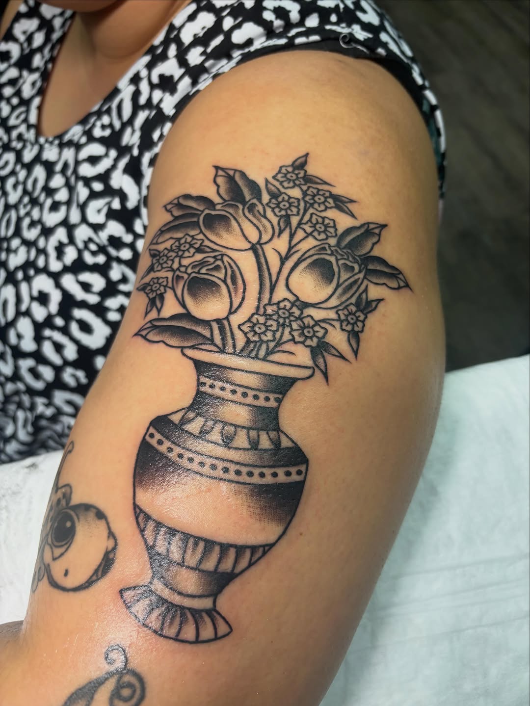 Tattoo by @gia.tattoos β american_traditional, black_and_grey
