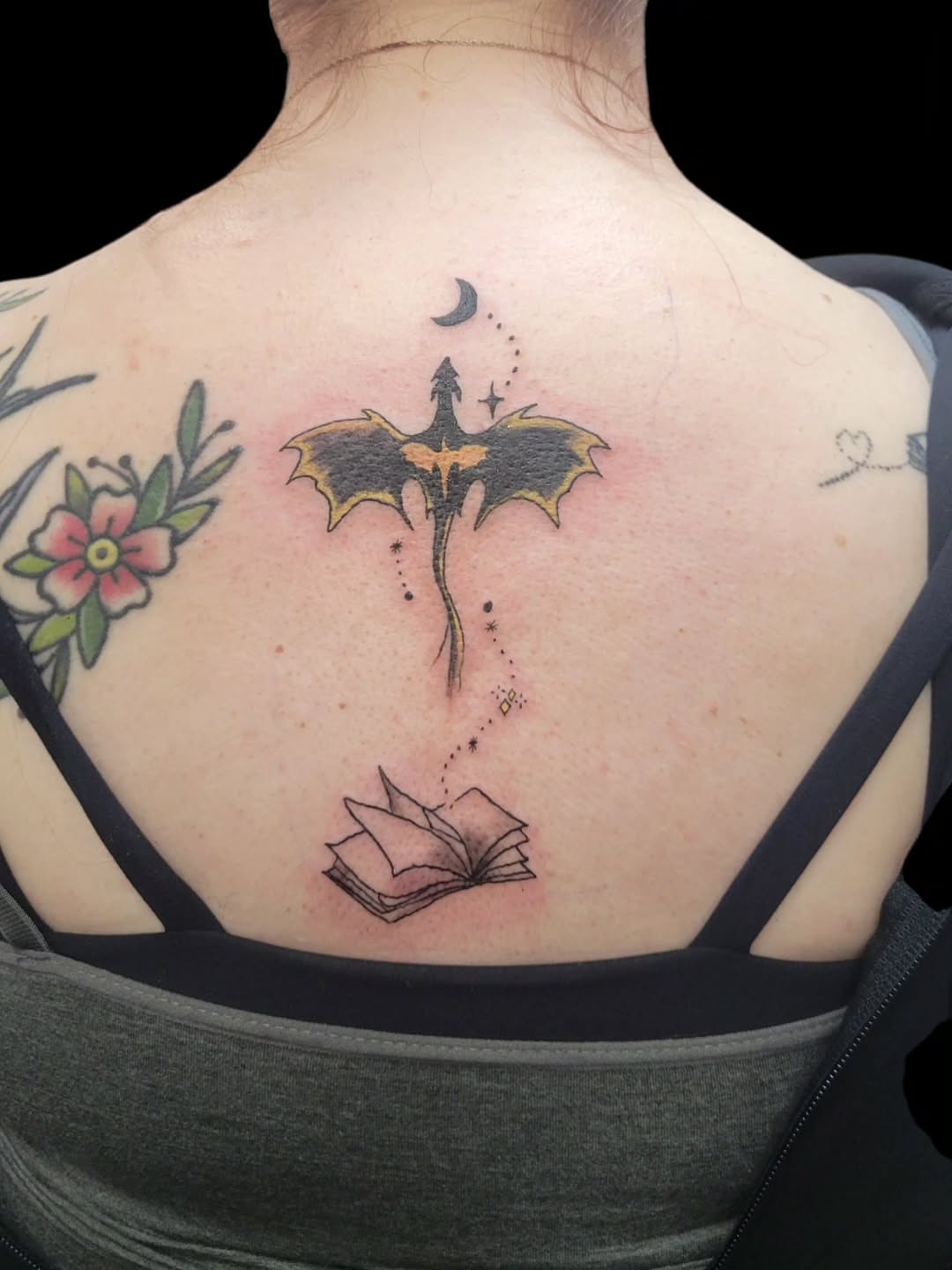 Tattoo by @nadeskatattoos — dotwork, realism