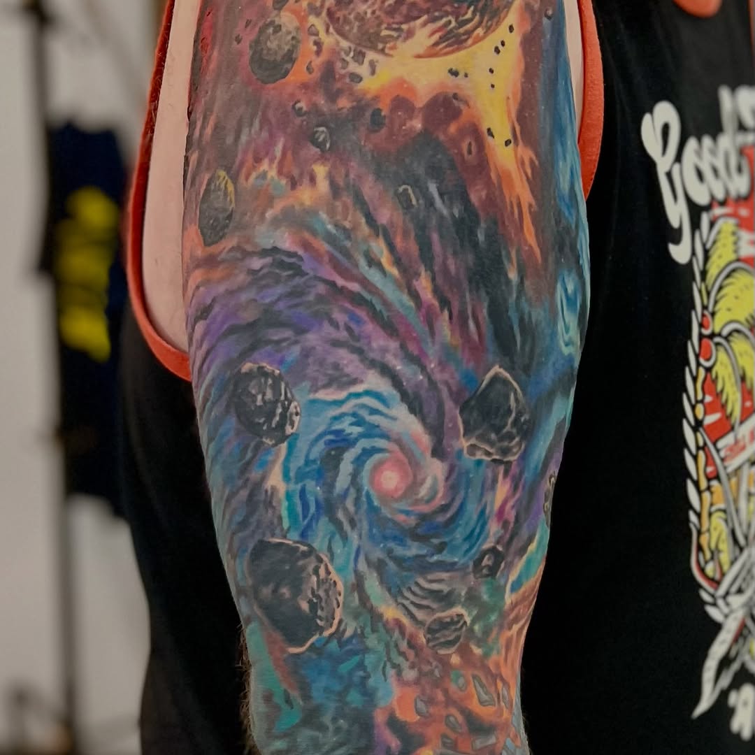 Tattoo by @justin_makesyoubleed — realism, trash_polka