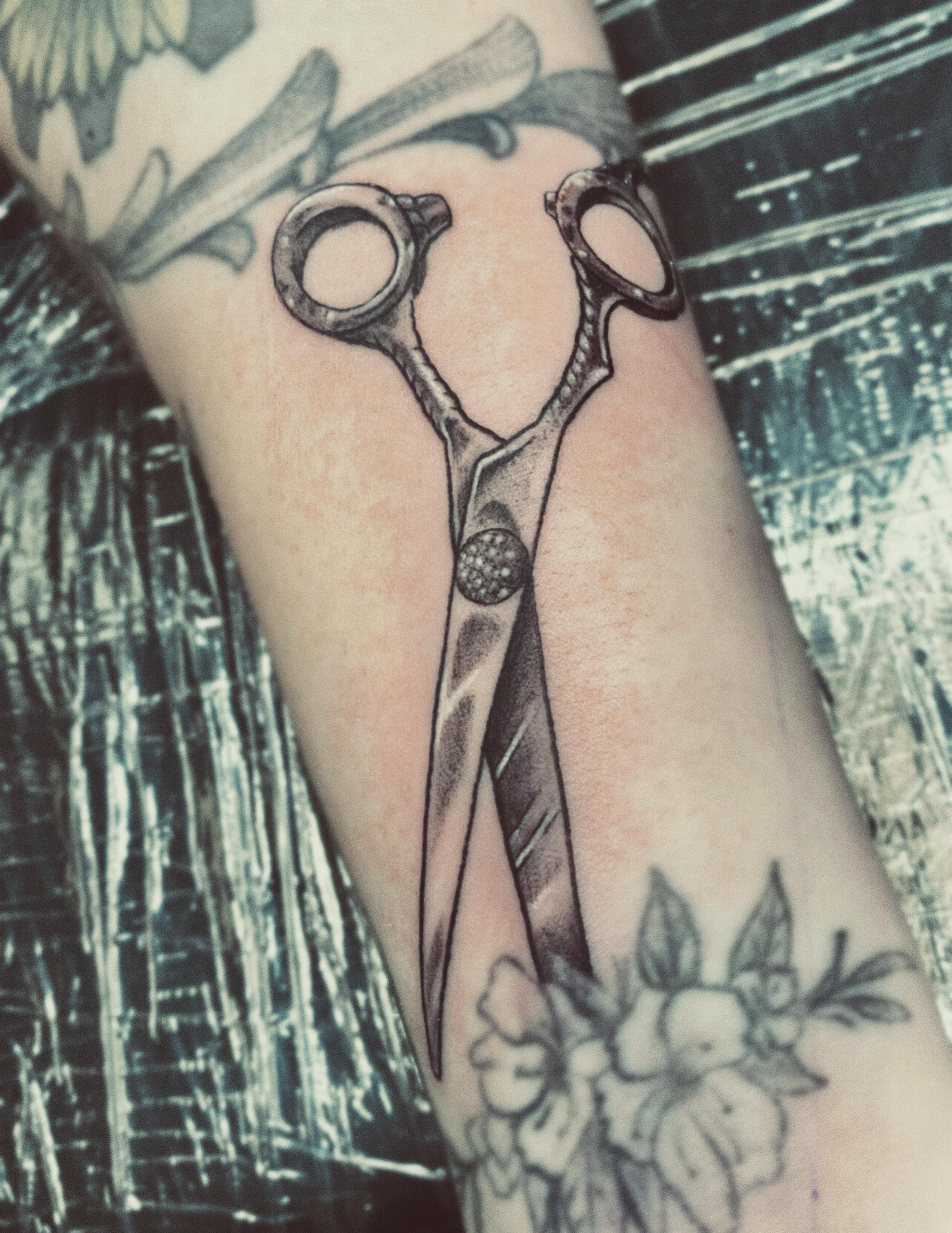 Tattoo by @gillygoatpokes — black_and_grey