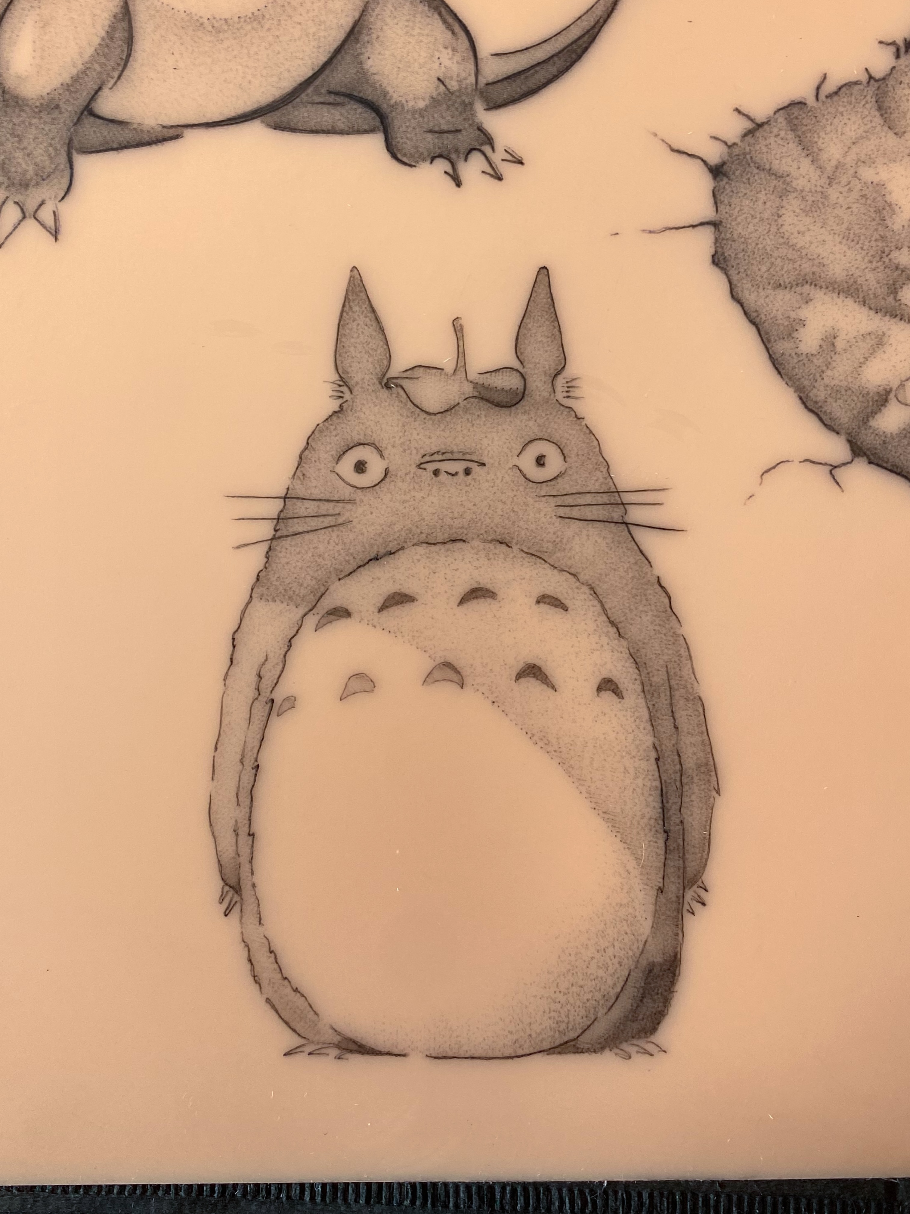 My Neighbor Totoro black and grey tattoo by Ash - Fineline Tattoo Apprentice